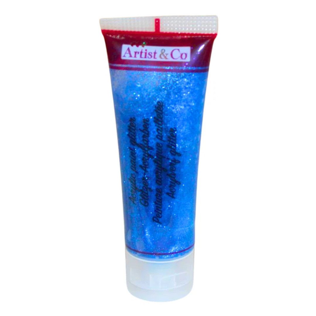 Artist & Co Acrylfarbe Acrylfarben 75 ml Glitzer & Glanz Künstlerfarbe Malfarbe, 75 ml Inhalt, Glitzer- & Glanzeffekt