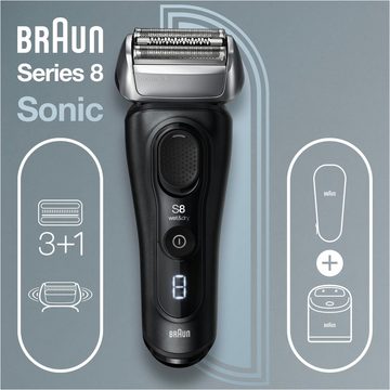 Braun Elektrorasierer Series 8 - 8450cc, 5-Stufen-Reinigungs- und Ladestation, Aufsätze: 1, System wet&dry, 4-in-1 Reinigungsstation (SmartCare Center)