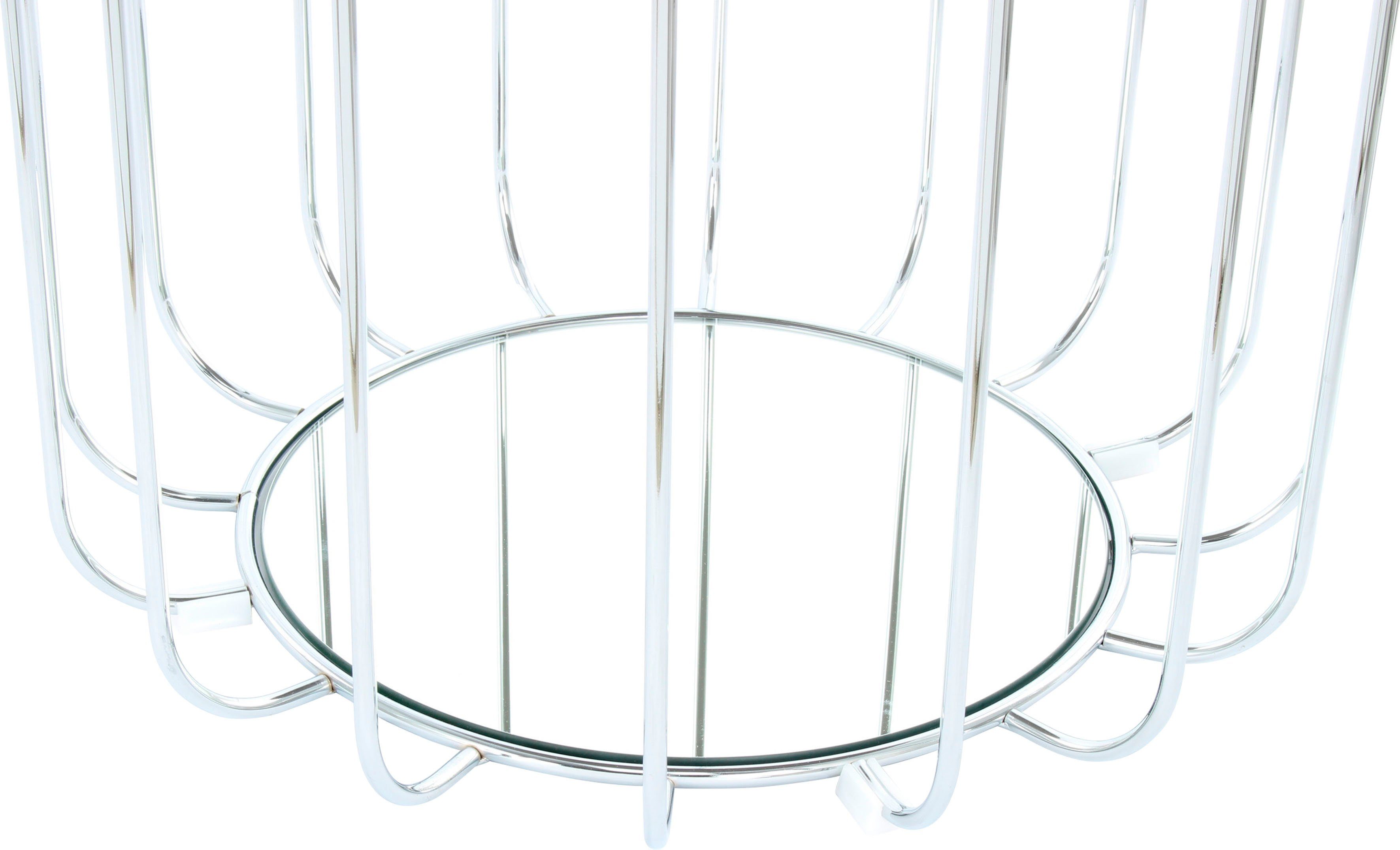 Kayoom Beistelltisch Beistelltisch / Pouf Hocker, Spiegelglas Tisch petrol Comfortable | umzuwandeln in 110, praktisch silber oder mit
