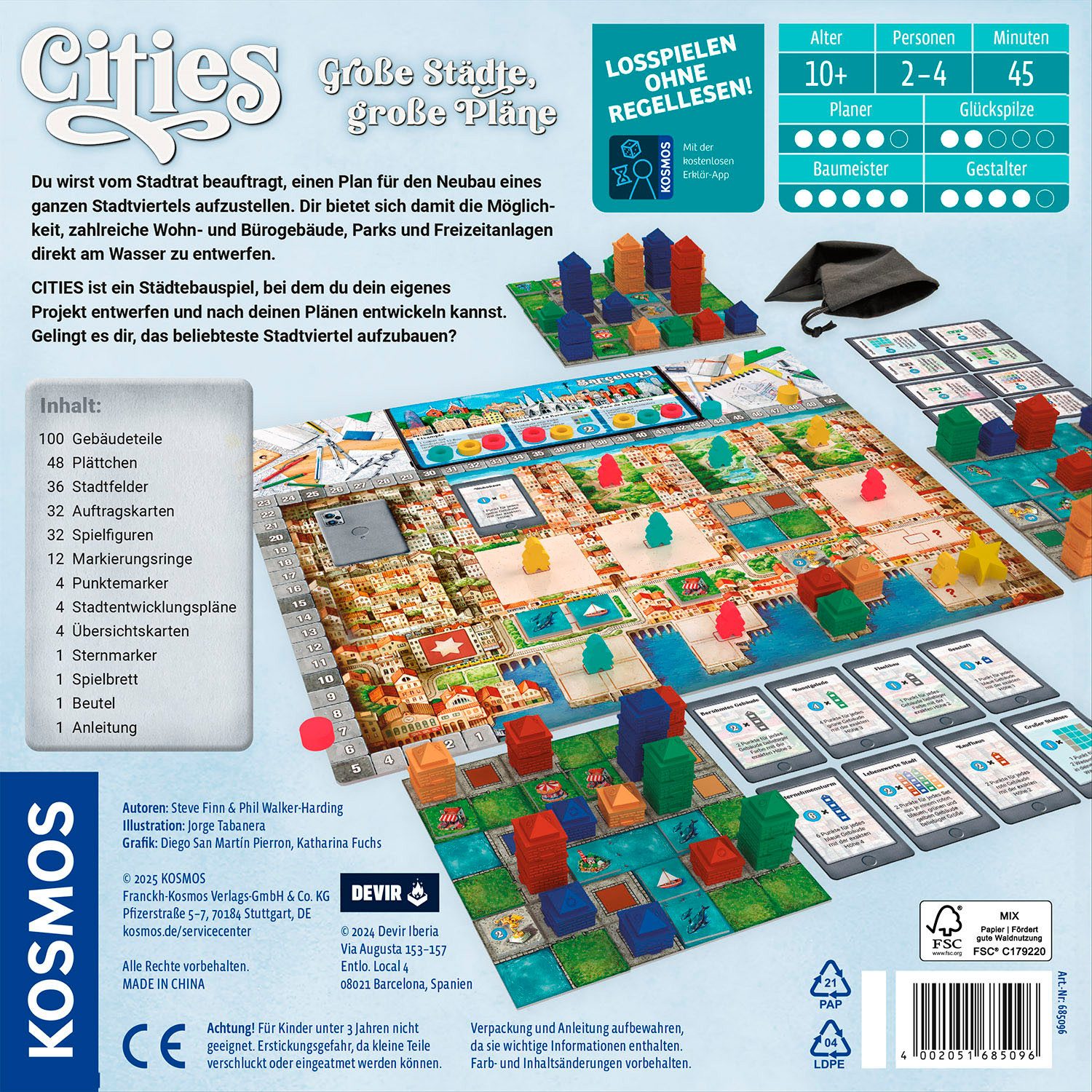 Kosmos Spiel Cities, Brettspiel