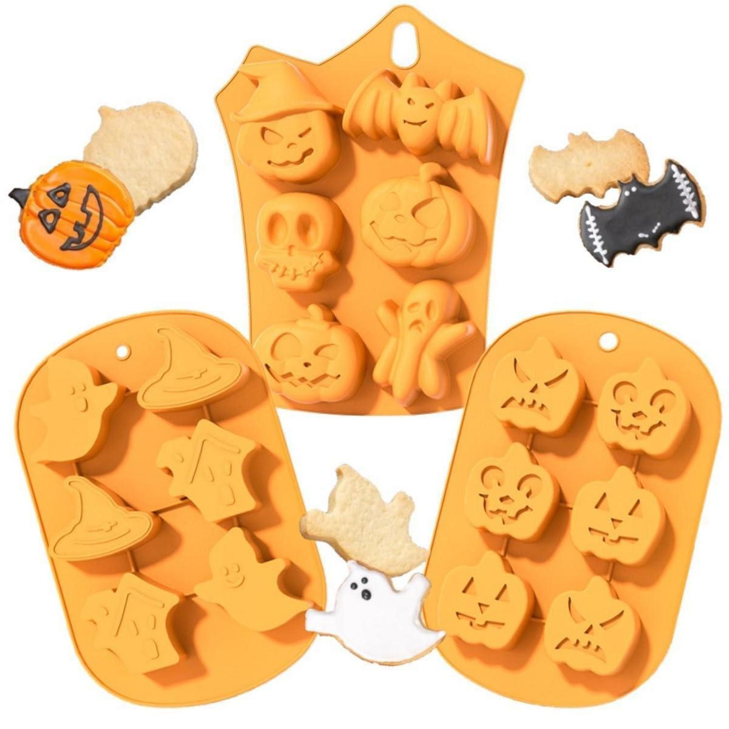 LuxusKollektion Silikonform Halloween Silikon Backform Set 3er