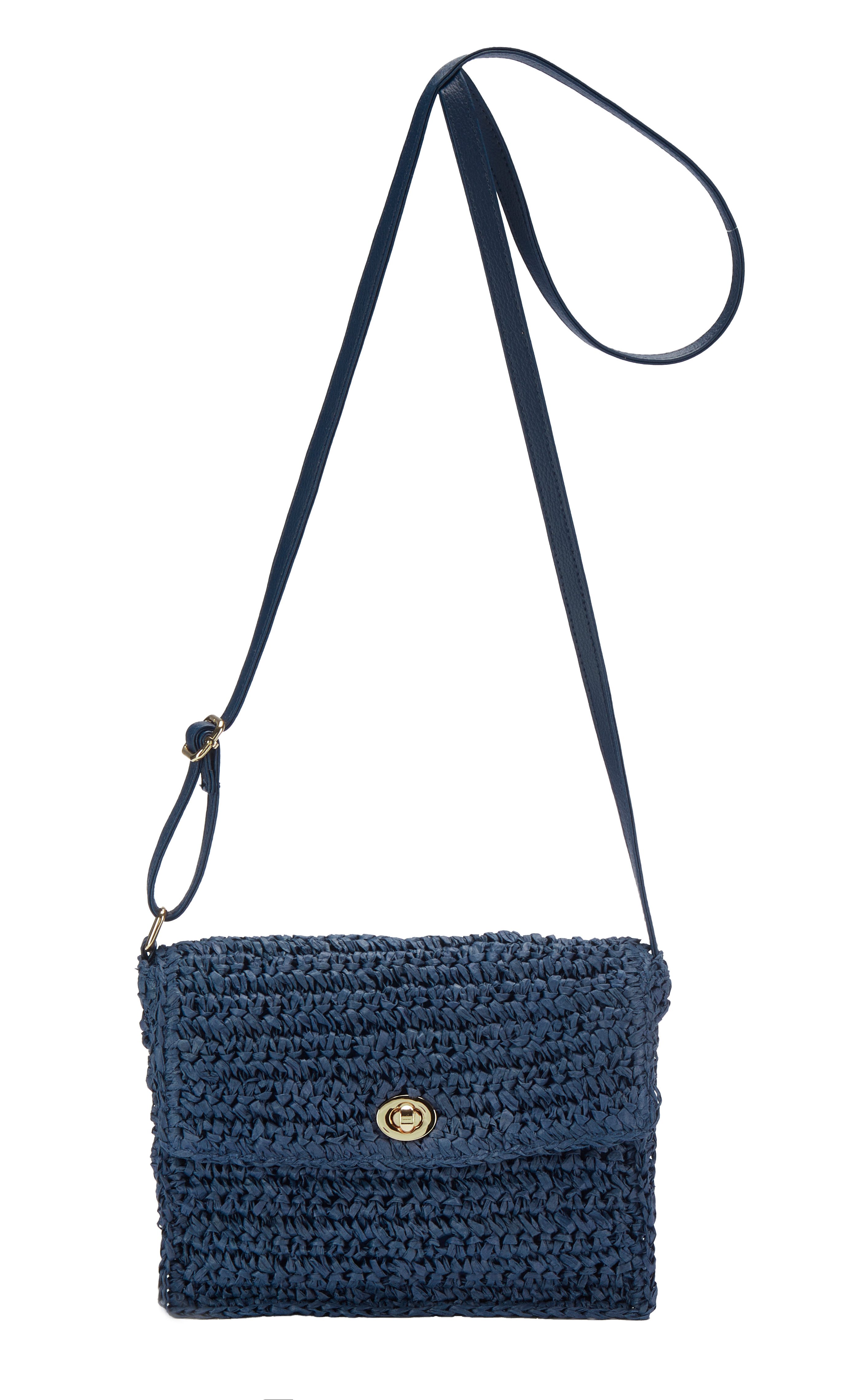 Vivance Umhängetasche Strandtasche, Minibag, Henkeltasche, Sommertasche, Crossbody Bag, Handtasche Damen zum Umhängen in modischer Bast-Optik