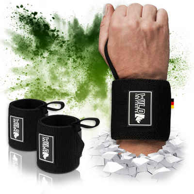Wild Instincts Handgelenkbandage Handgelenkbandage / Wrist Wraps für Fitness, Kraftsport, Calisthenics (2er Set), Fingerschlaufe