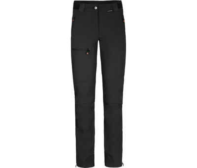 Bergson Outdoorhose BRYNE Damen Winter Softshellhose, mit warmem Innenfleece und voll elastischem Gesäßeinsatz, Kurzgrößen, schwarz