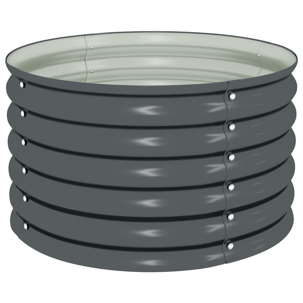 vidaXL Hochbeet Garten-Hochbeet 80x80x44 cm Verzinkter Stahl Grau (1 St) günstig online kaufen