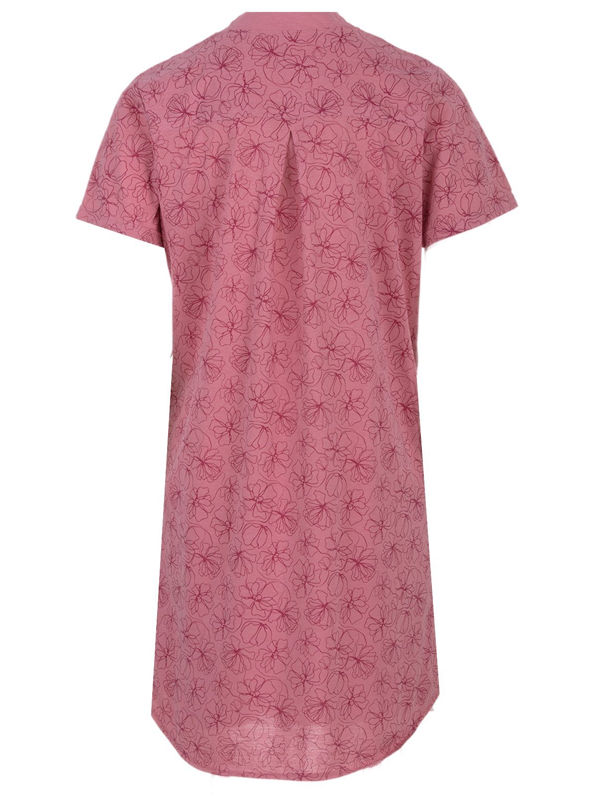 zeitlos Nachthemd Nachthemd Kurzarm - Blüten Kragen Floral