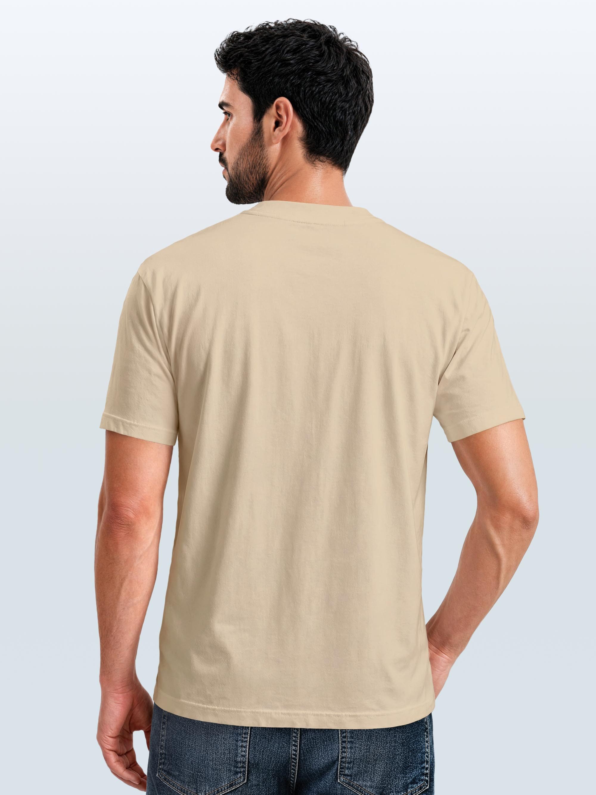 Neverless Print-Shirt Herren T-Shirt Frontprint - Design Palm Logo - Baumwollshirt Männer mit Print – Bild 4 von 5