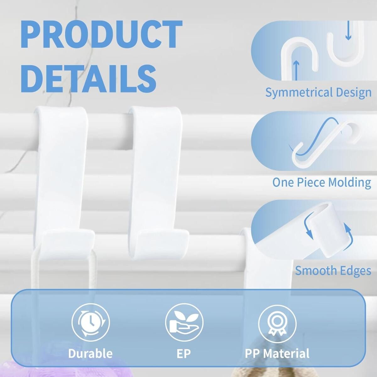 FELIXLEO Kleiderhaken Haken für Rundheizkörper S-Haken Handtuchheizkörper Weiß, (4-St)