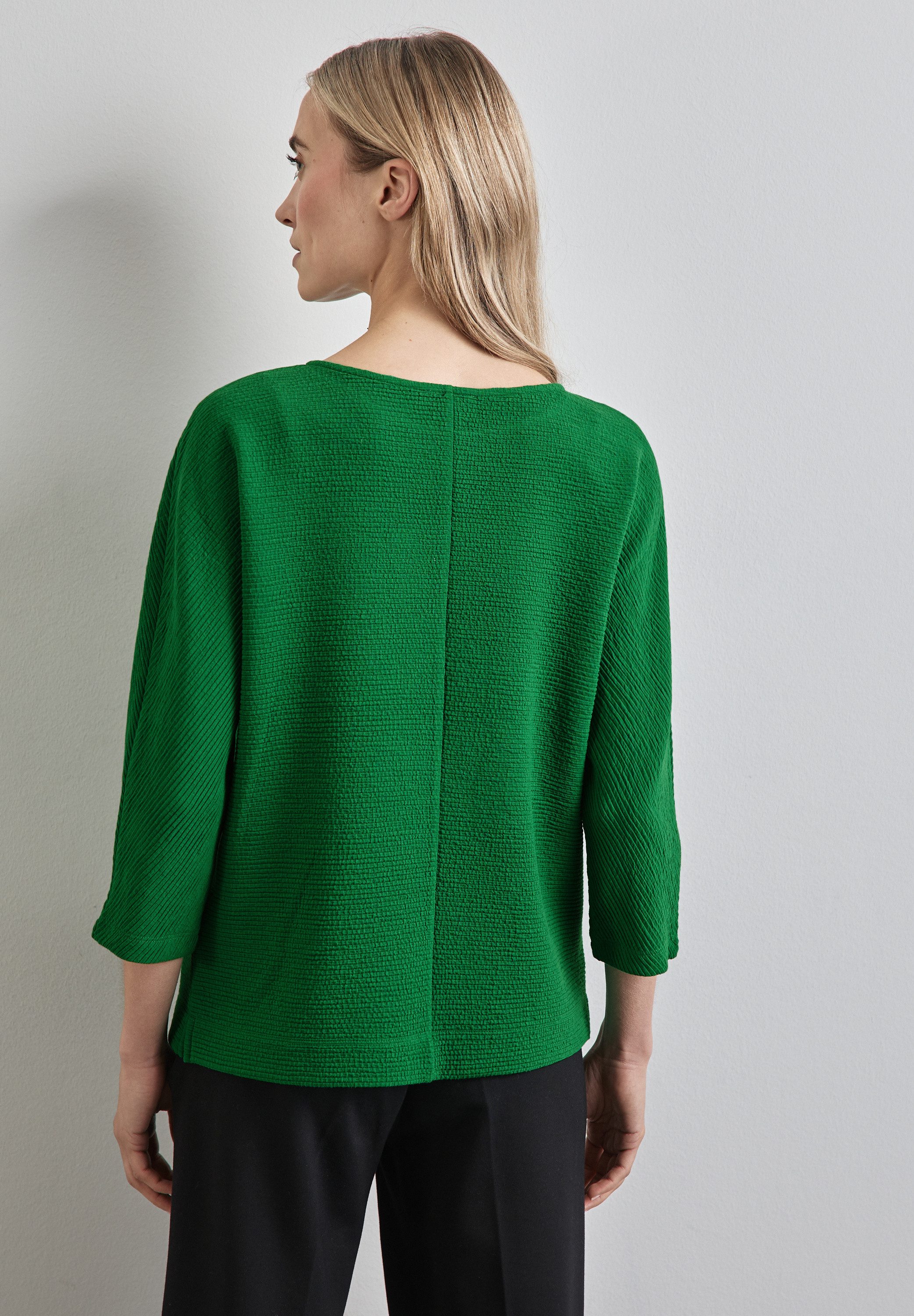 STREET ONE 3/4-Arm-Shirt mit U-Boot-Ausschnitt