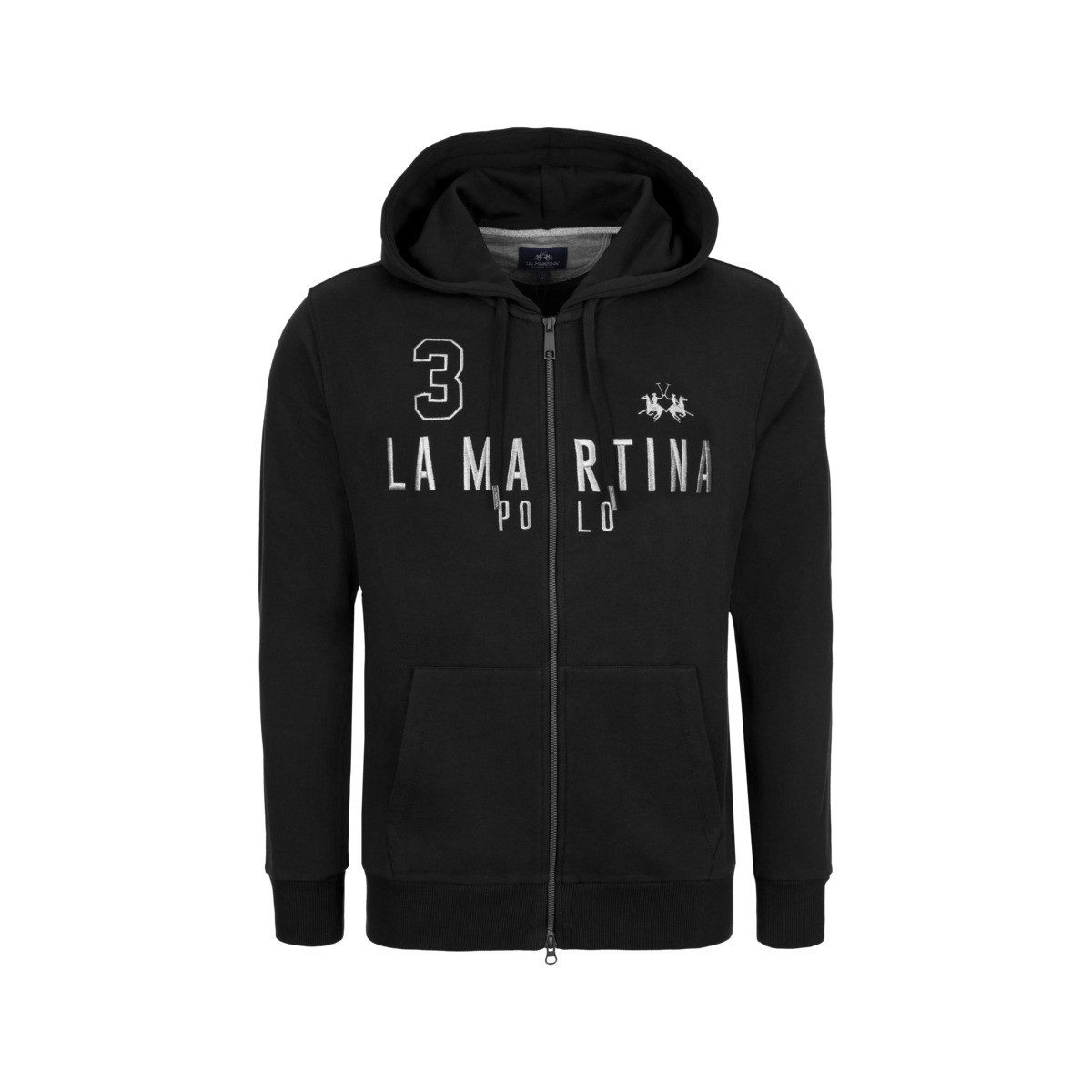 La Martina Sweatjacke MBF305 Herren Zip Hoodie, Kapuzenjacke, Trainingsjacken, Zip Pullover, Freizeitjacke