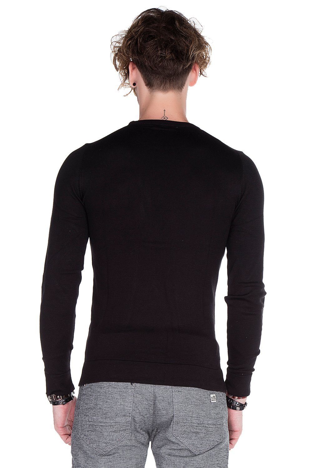 Cipo & Baxx Rundhalspullover CP148 günstig online kaufen