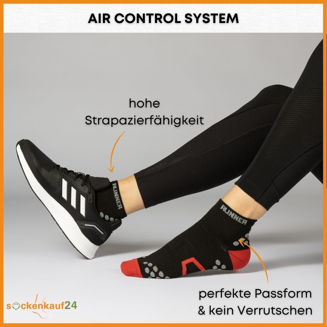 sockenkauf24 Laufsocken low Cut Sportsocken für Herren & Damen Laufsocken Kurz (3-Paar) Atmungsaktive Running Socks 50202P WP