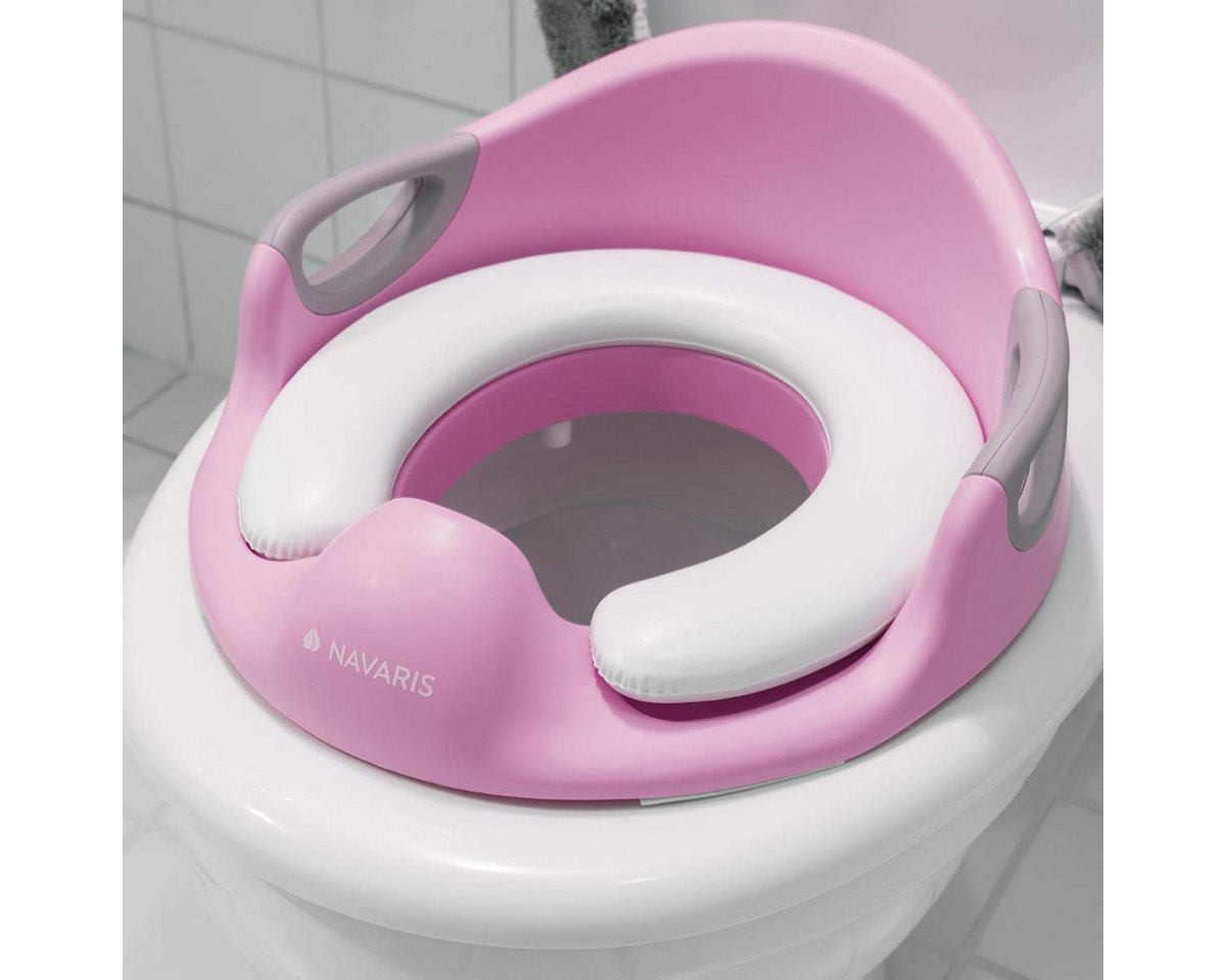 Navaris Baby-Toilettensitz Navaris Kinder Toilettensitz mit Griff und Spritzschutz