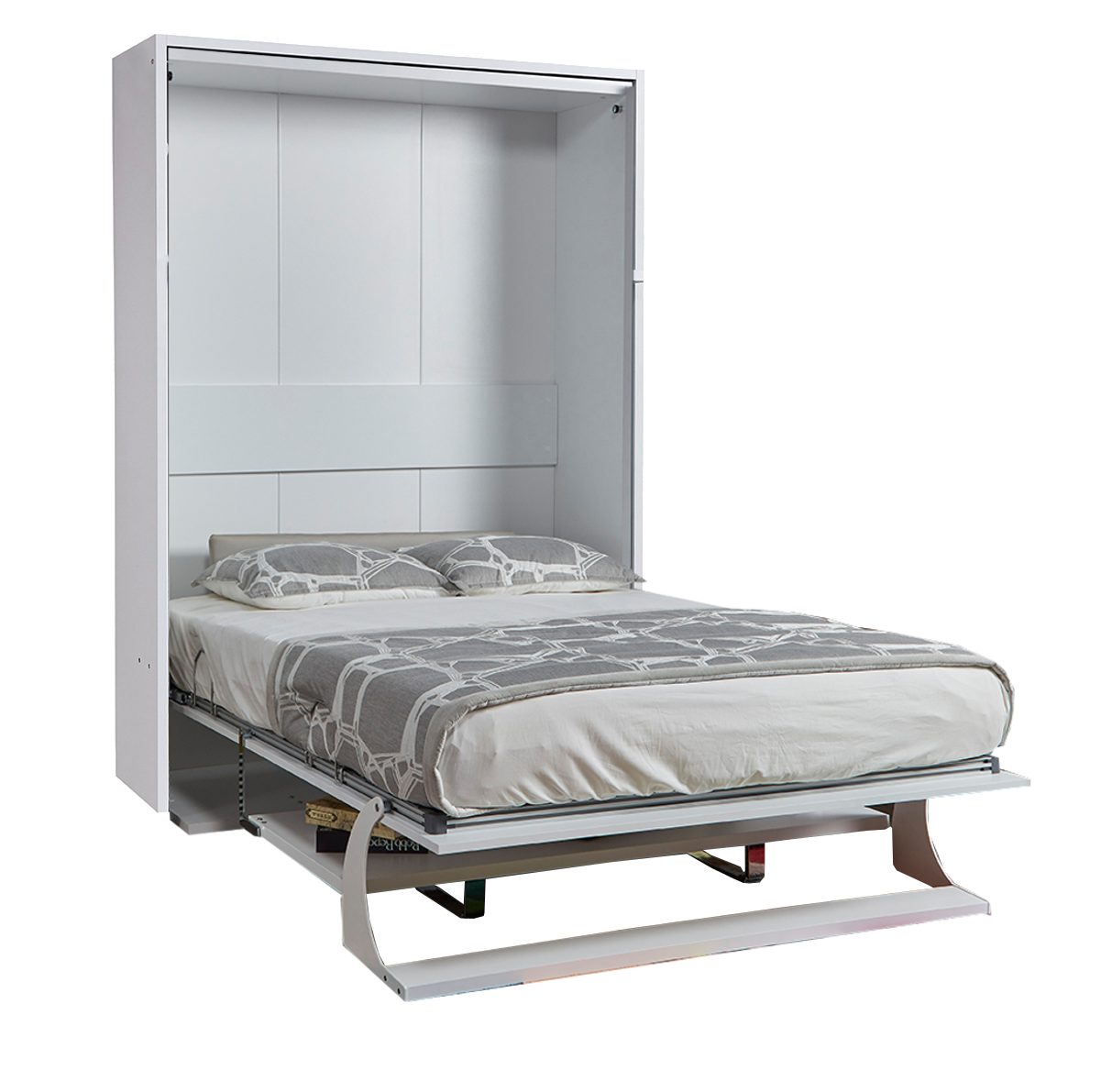 Multimo Schrankbett DOUBLE Wandbett / Schrankbett mit Schreibtisch, 140x190 cm inkl. Lattenrost