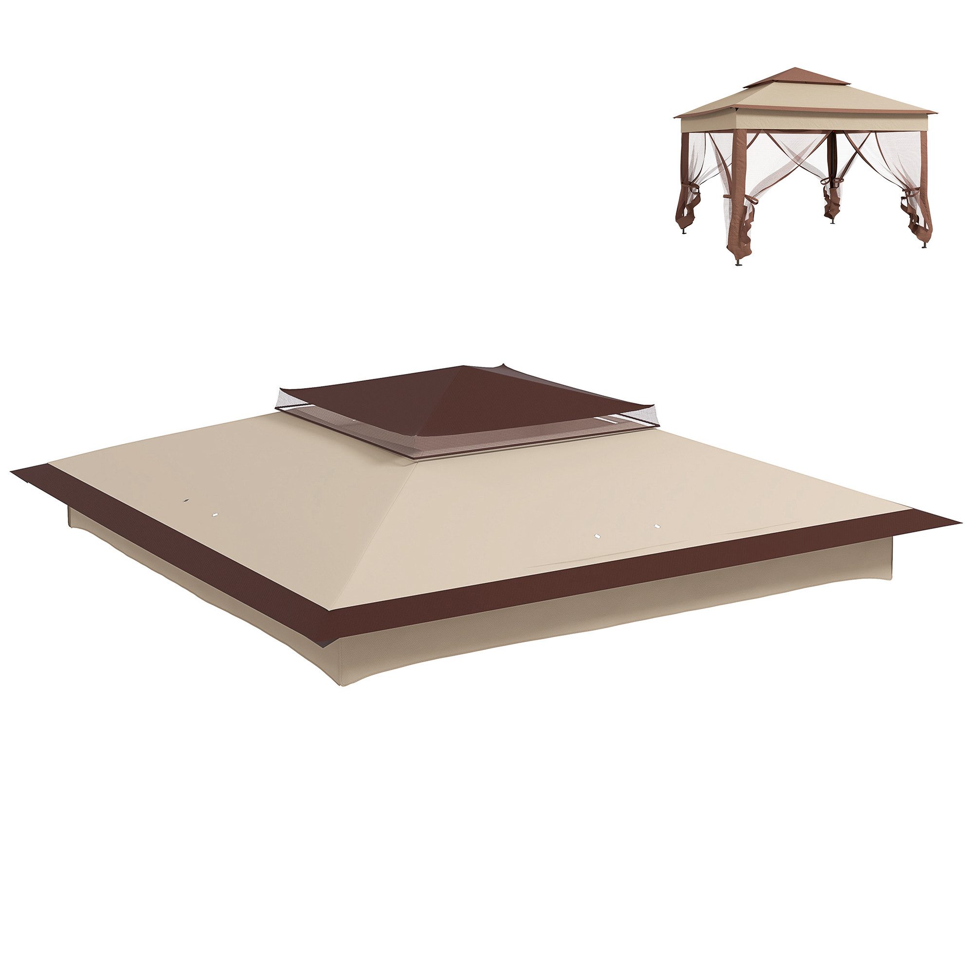 Outsunny Pavillon-Ersatzdach 3,25 x 3,25 m günstig online kaufen