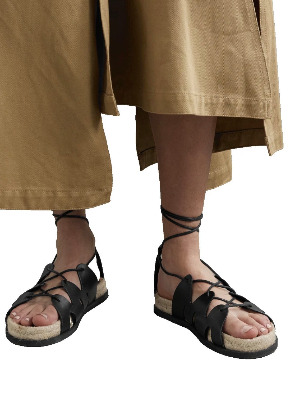 3.1 PHILLIP LIM Yasmine Espadrilles Gladiator Sandalen Slippers Römersandale Hand umwickelte Jute in traditioneller Espadrille-Technik