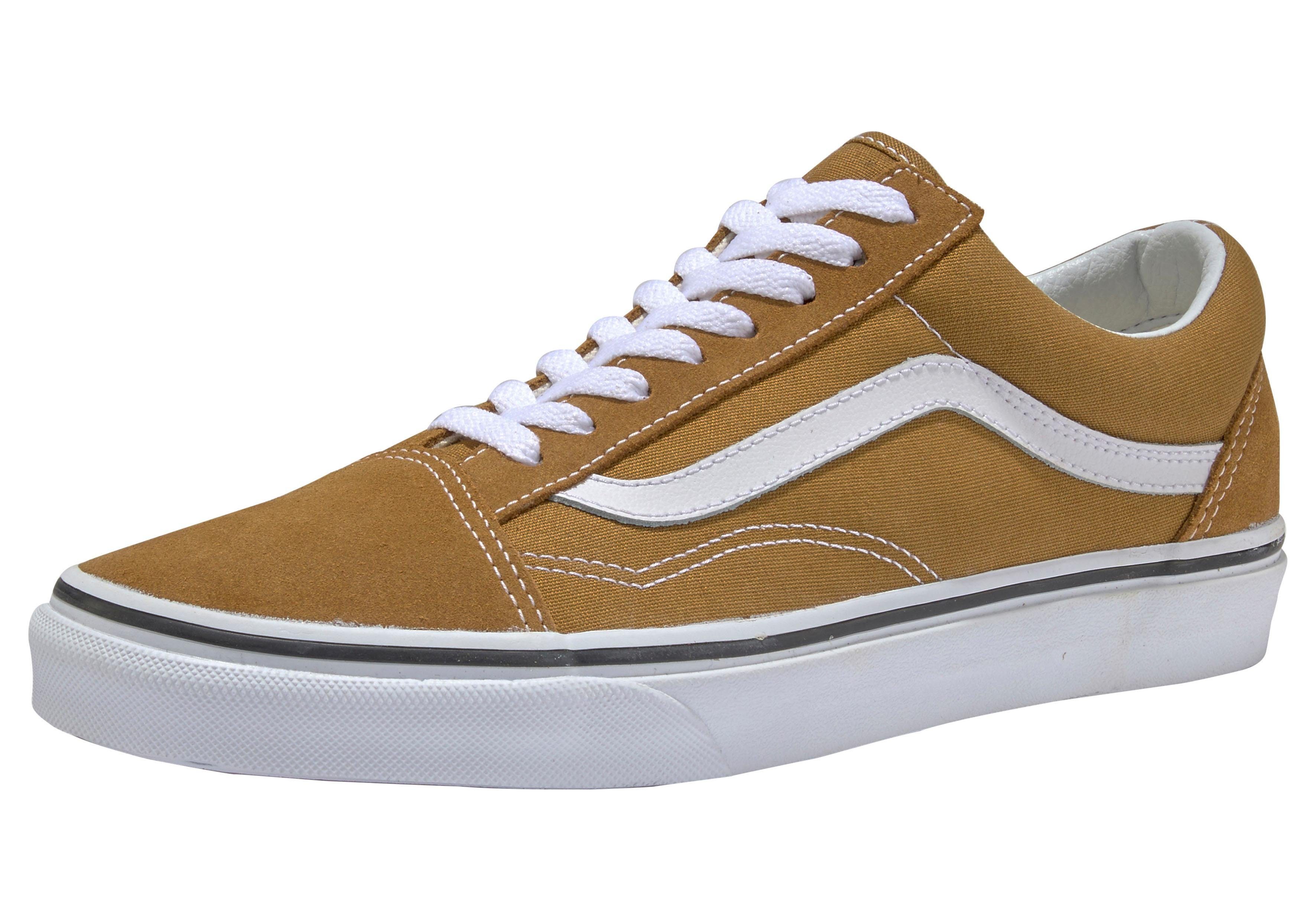 Vans »Old Skool« Sneaker, Hochwertiger Obermaterialmix aus Veloursleder ...