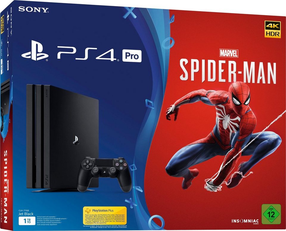 PlayStation 4 Pro 1TB (Bundle inkl Spider Man Wireless