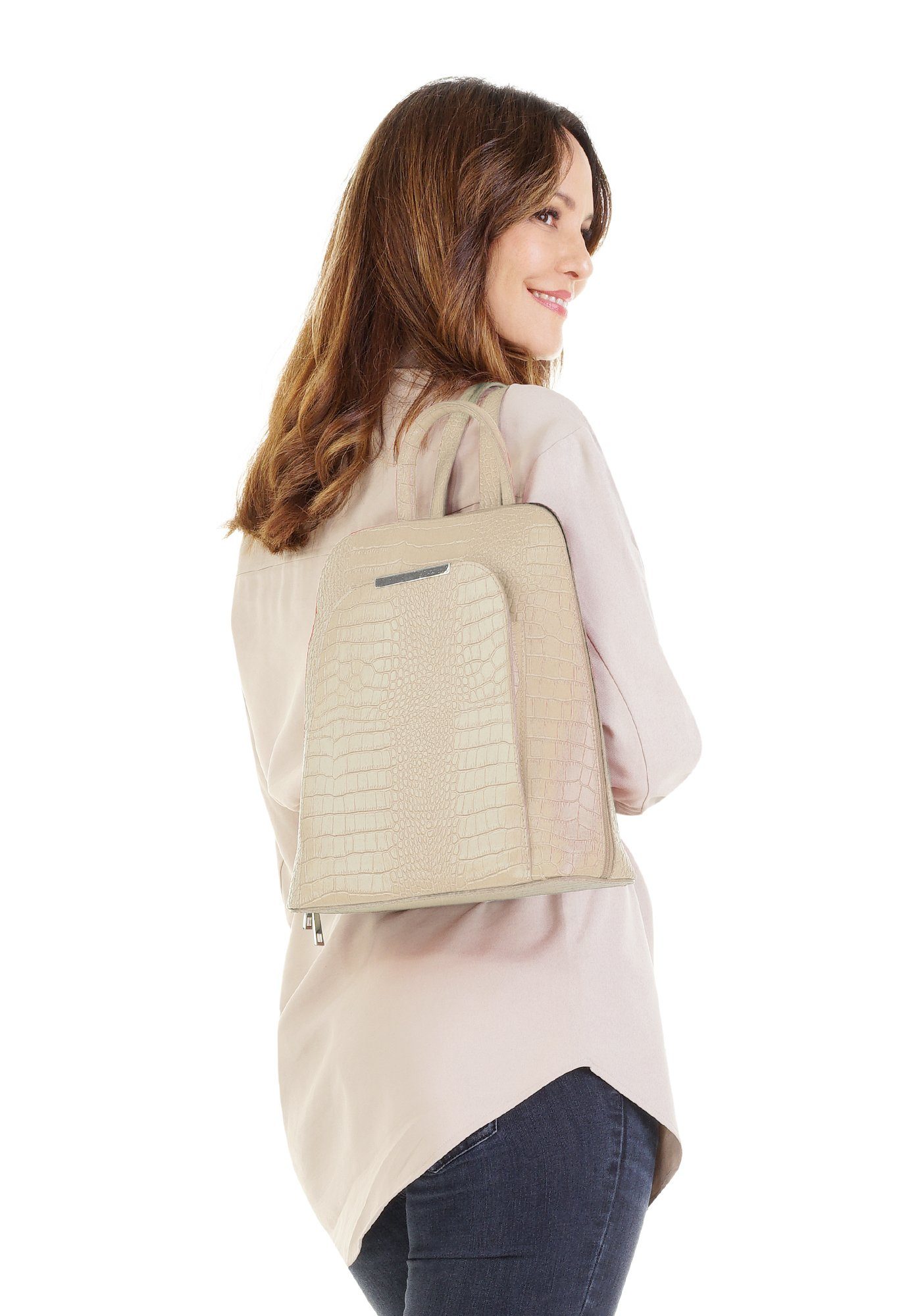 Cluty Cityrucksack, echt Leder, Made in günstig online kaufen