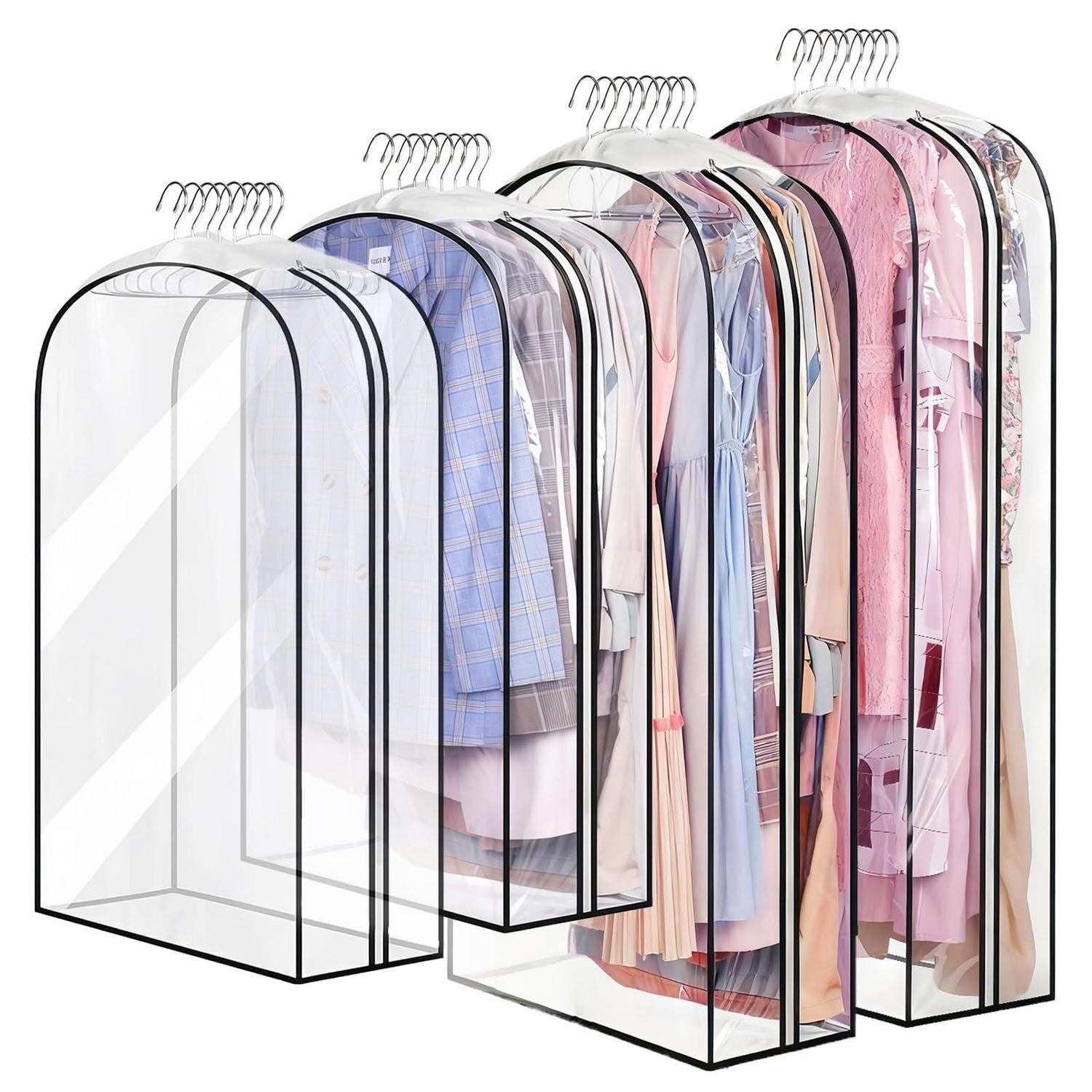 LuxusKollektion Kleiderschutzhülle 4 Kleidersäcke Transparent (4 St)