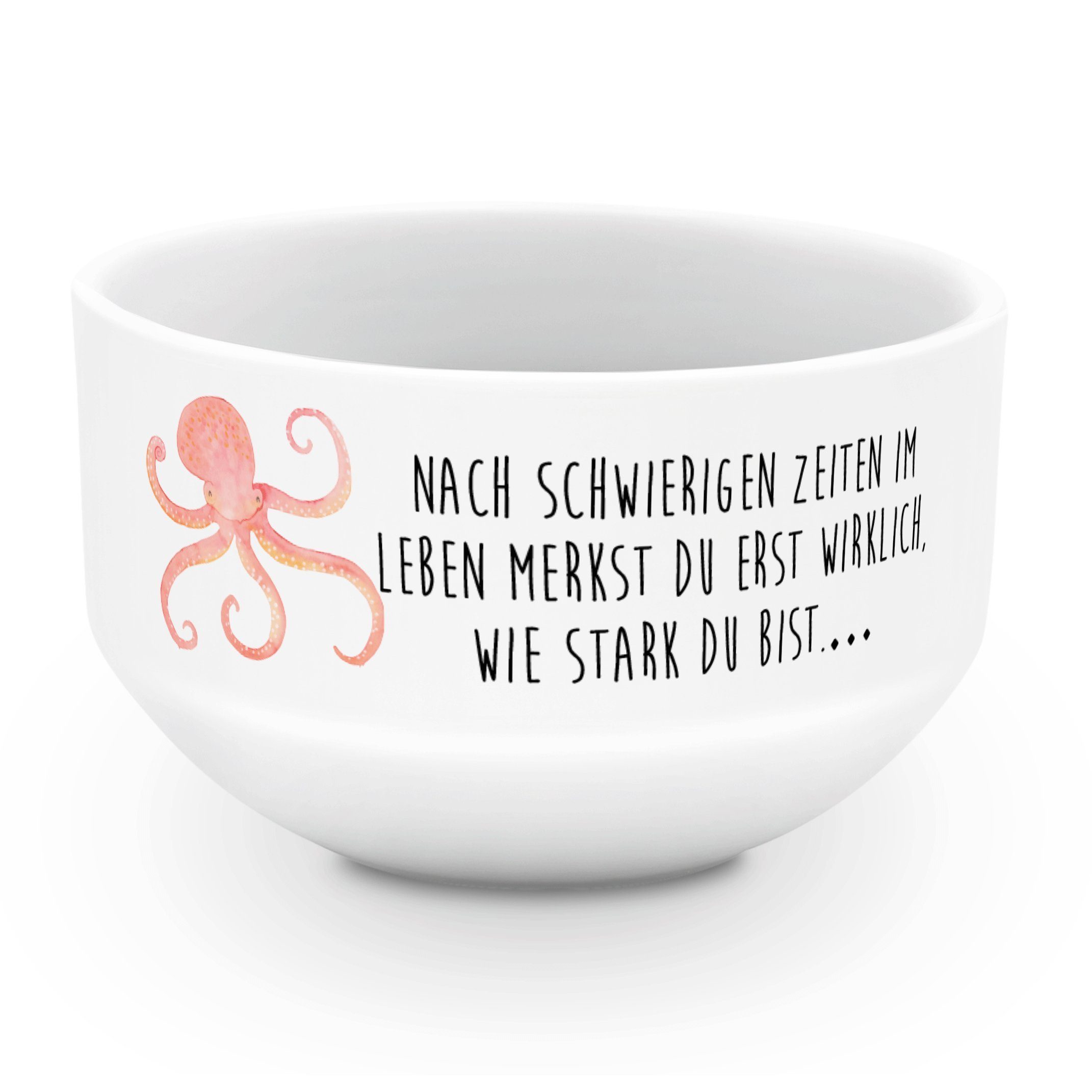 Mr. & Mrs. Panda Müslischale Tintenfisch Weiß Geschenk, lustige