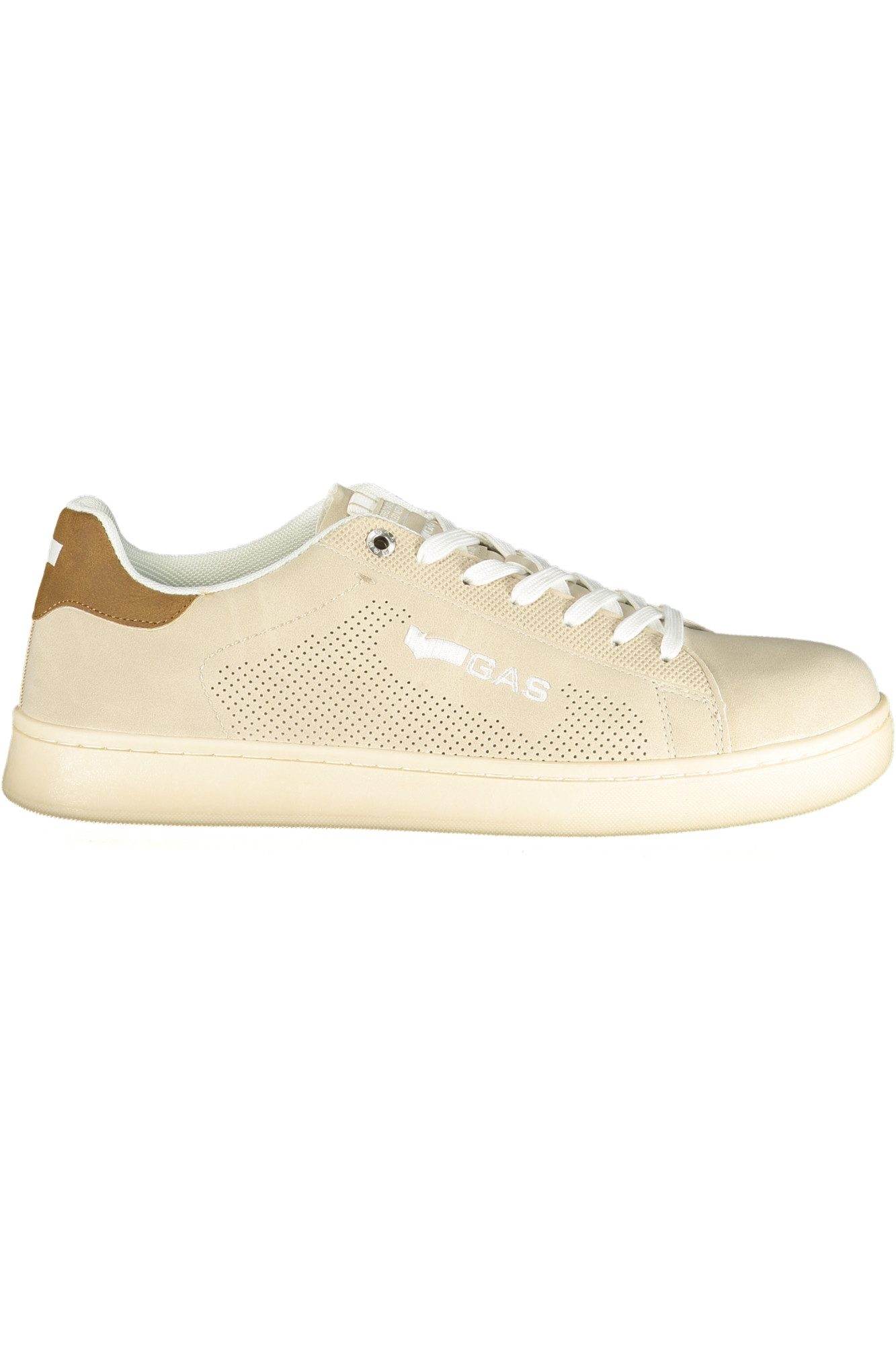 GAS Sneaker Eleganter Herrensportschuh Beige mit Kontrast und