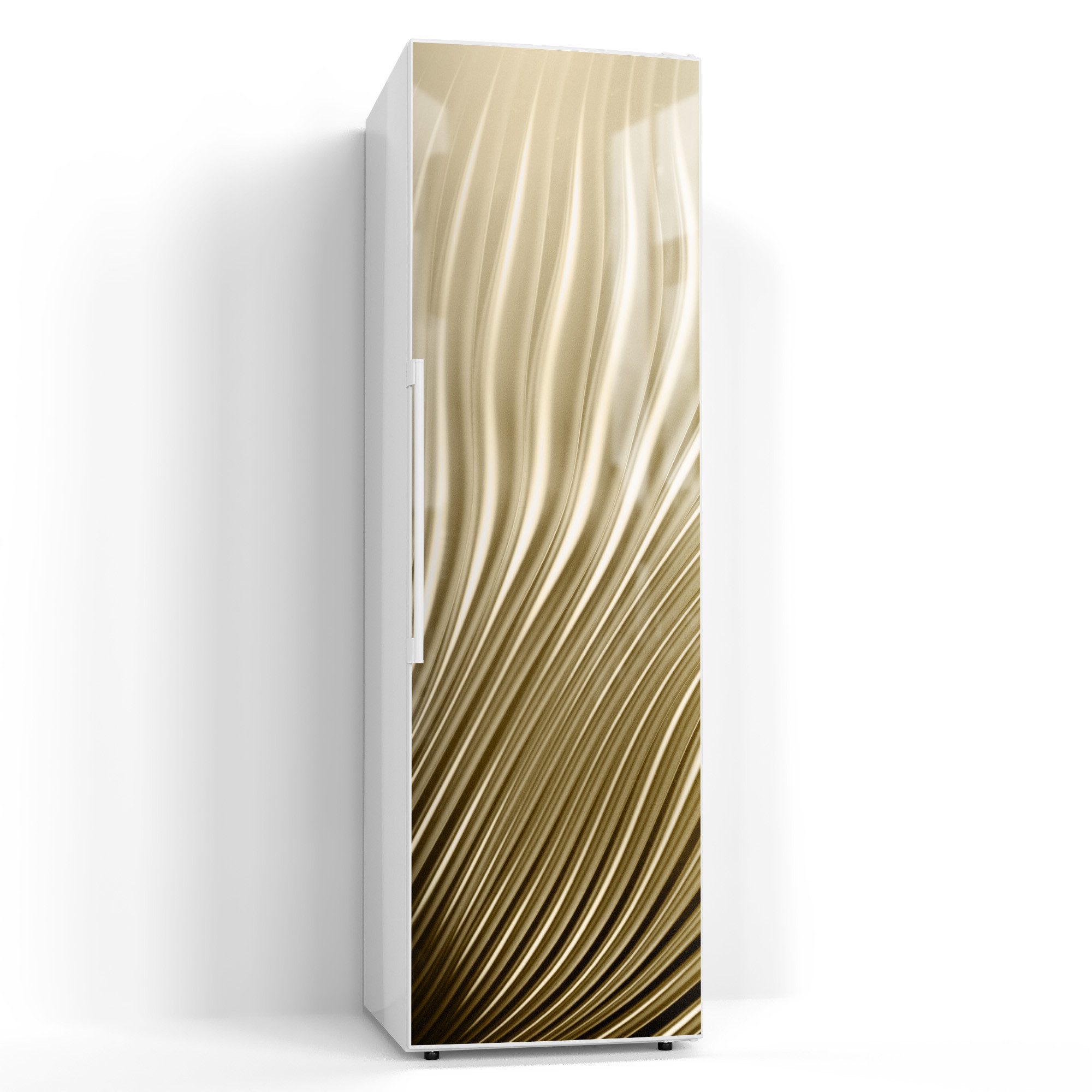 DEQORI Magnetfolie 'Goldenes Rillendesign', beschreibbar Kühlschrank Magnetmatte magnetisch Magnetfolie