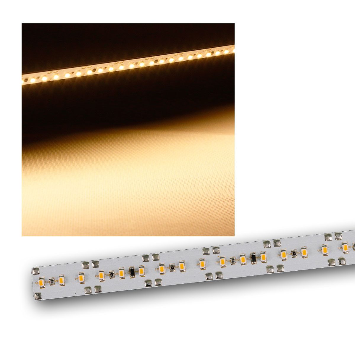 world-trading-net Unterbauleuchte Alukern-Leiterplatte mit 66 SMD LEDs warmweiß 12V