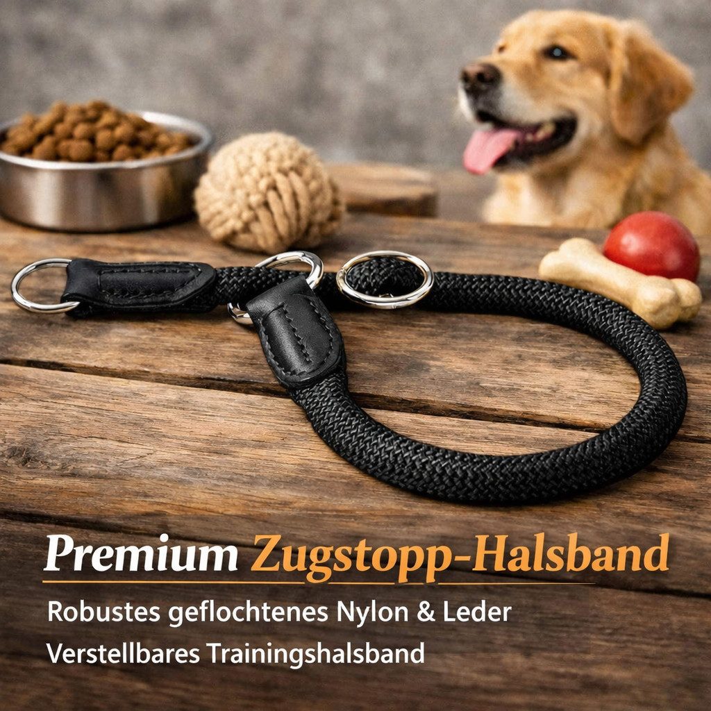Illes-Laedchen Hunde-Halsband Hundehalsband robustes Halsband mit Zugstopp no-pull