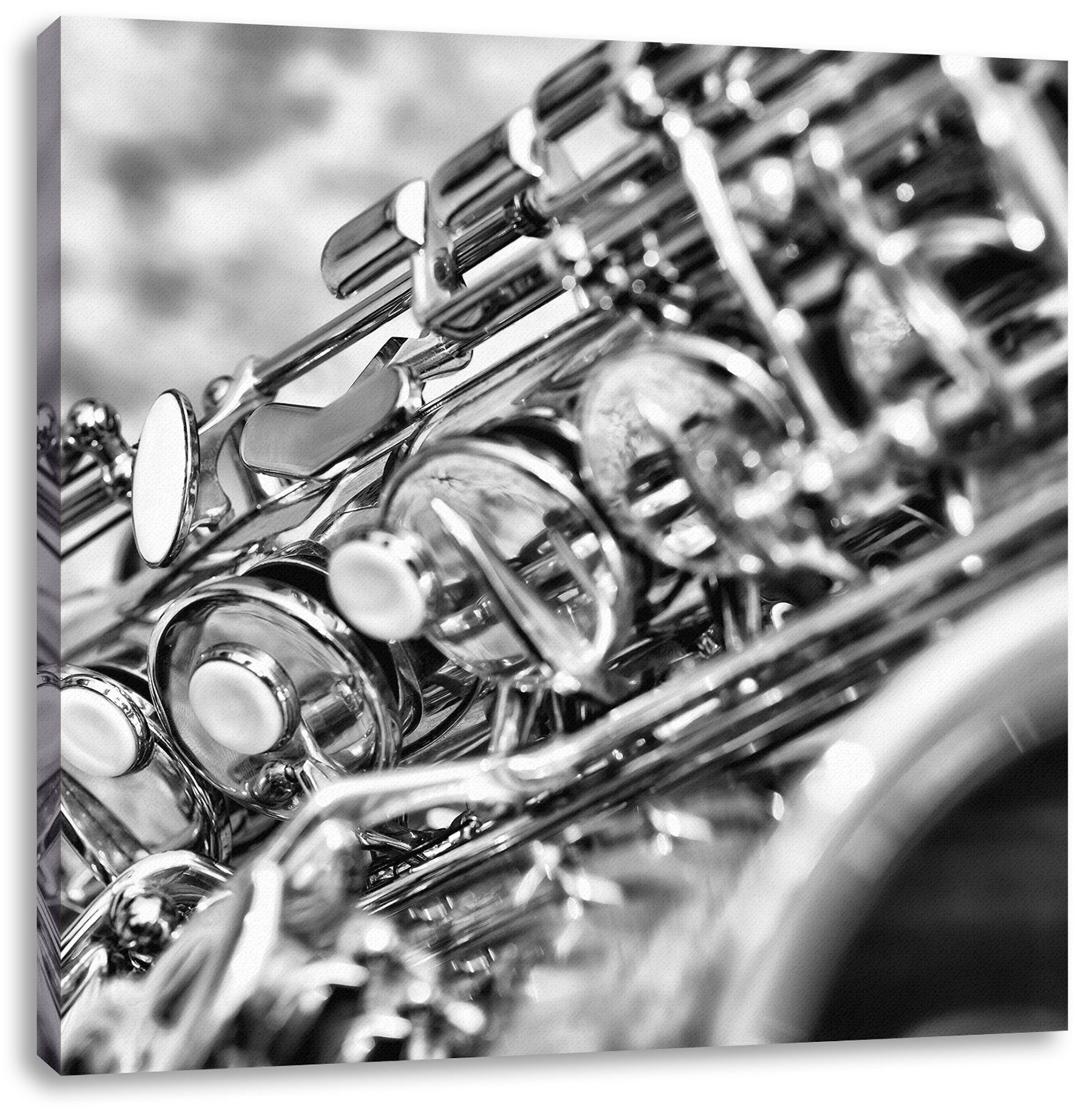 Pixxprint Leinwandbild Saxophon, bespannt, (1 fertig inkl. Saxophon Zackenaufhänger St), Leinwandbild