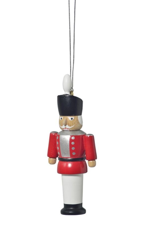 KWO Kunstgewerbe Werkstätten Christbaumschmuck Baumbehang Nußknacker rot BxTxH= 3x2x8cm NEU