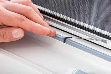 empasa Insektenschutz-Fensterrahmen FLEX, Fliegengitter Fenster flächenbündig für flächenversetzte Fenster