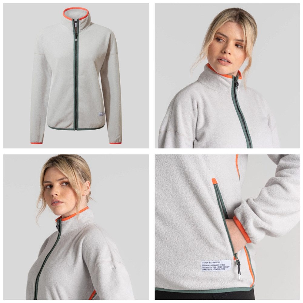 Craghoppers Trekkingjacke Craghoppers - CO2 RENU Damen Microfleece Jacke Fleecejacke, white