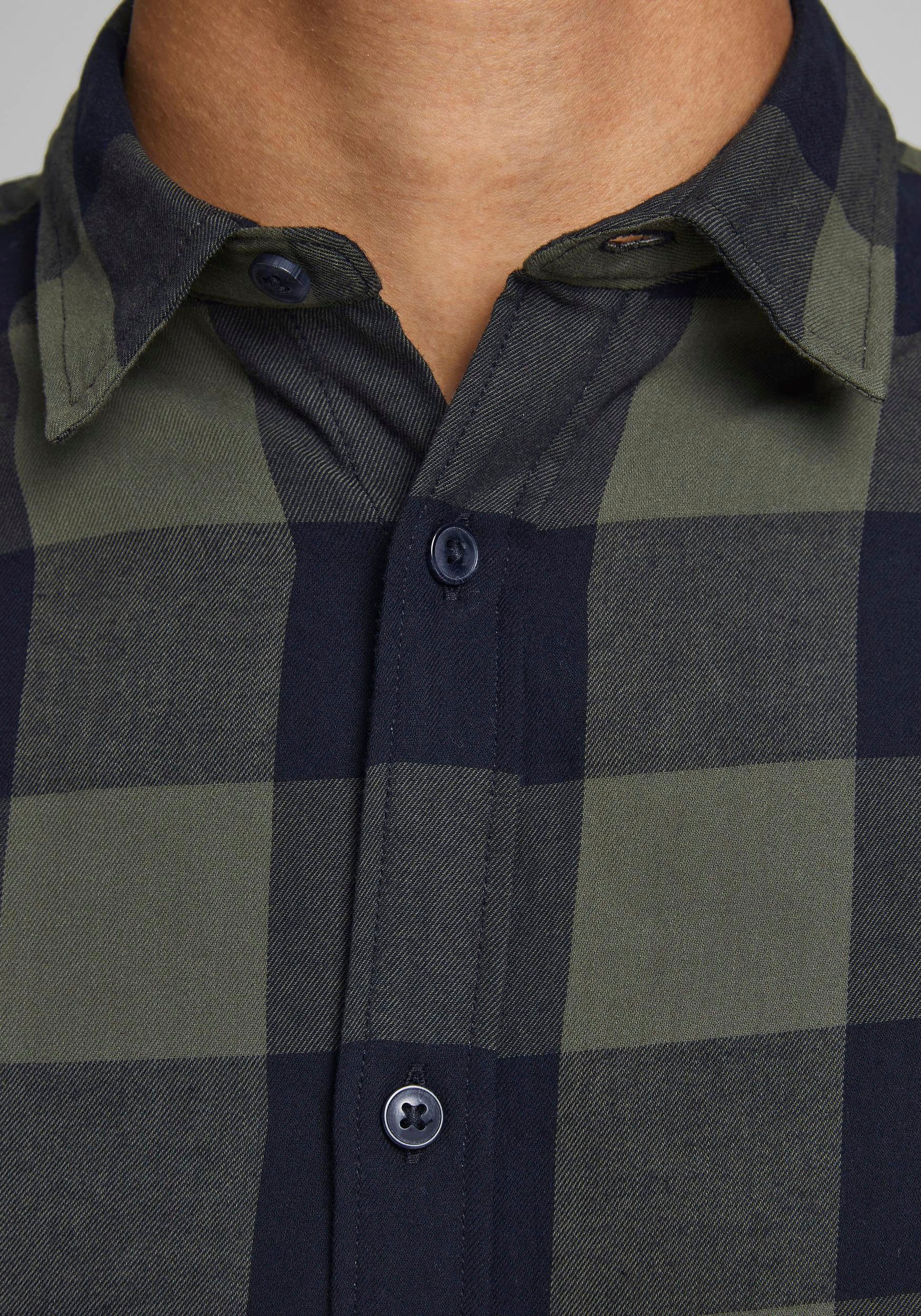 Jack & Jones Karohemd JJ JJEGINGHAM TWILL SHIRT L/