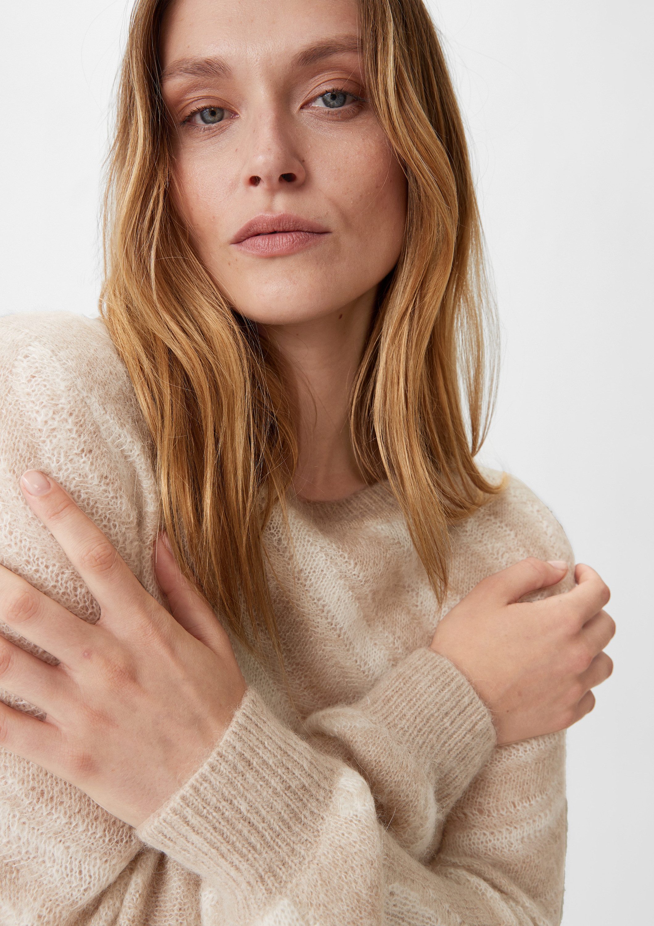 comma Longpullover Strickpullover Strickpulli aus Alpakamix