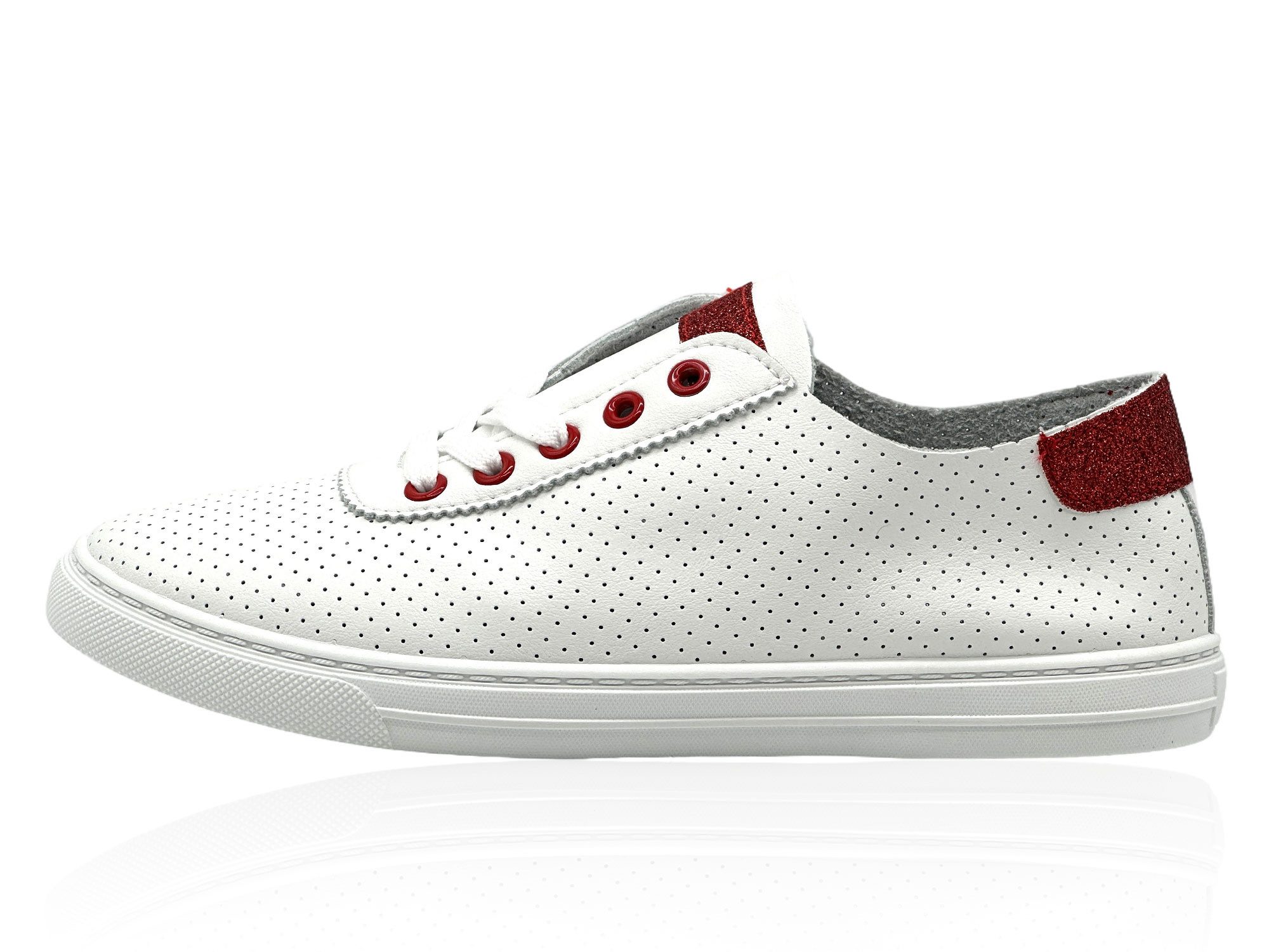 Nowaland Damen Ledersneaker aus besonders weichem Echtleder Sneaker Besonders weiches Echtleder und atmungsaktive Lochung