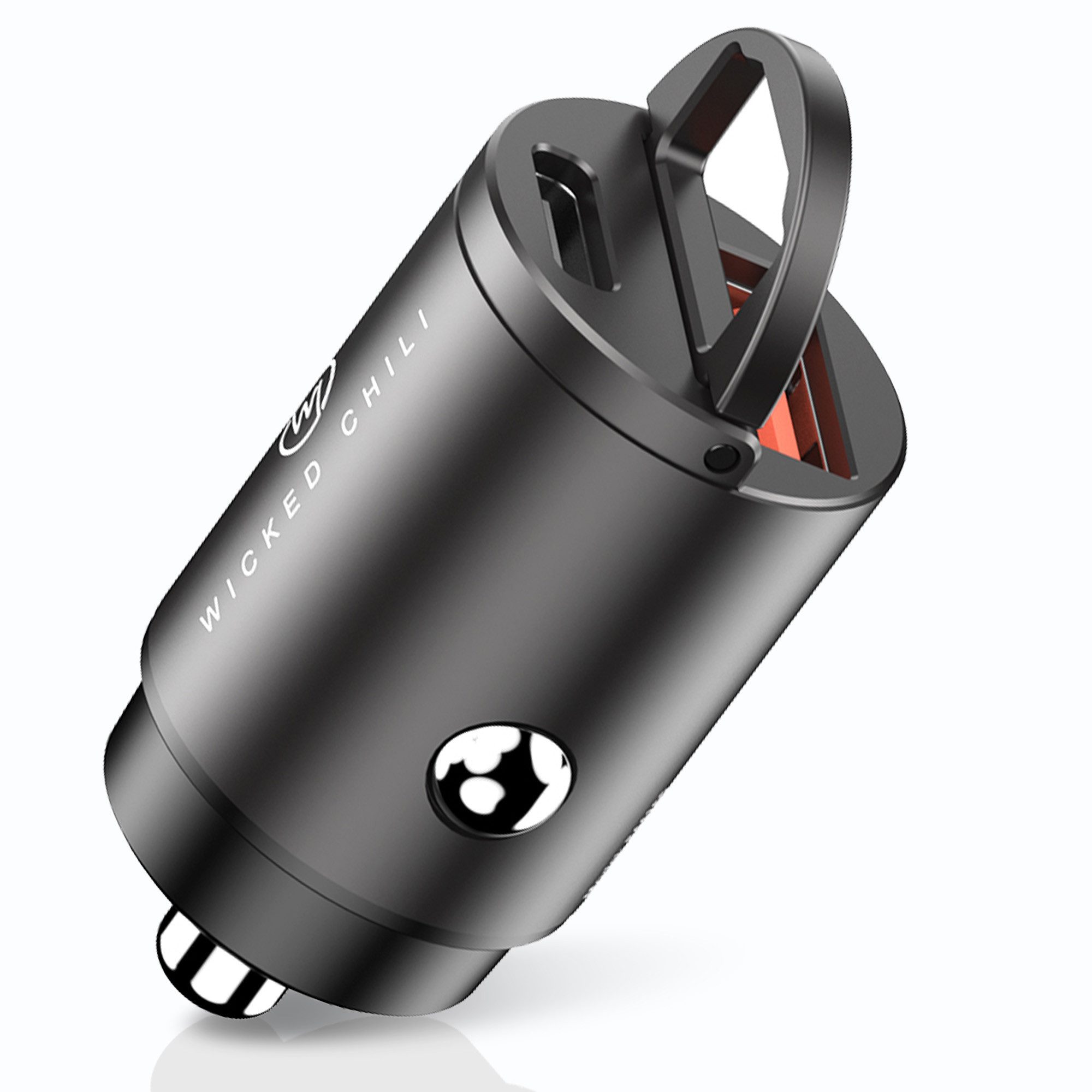Wicked Chili 45W USB KFZ Ladegerät USB-C / -A Schnelladegerät Auto-Adapter Zigarettenanzünder-Stecker zu USB Typ C und USB-A, 2-fach USB-A / USB-C Auto Ladegerät 20W für iPhone 15, 14, 13, 12