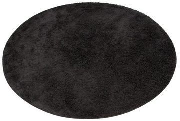 Hochflor-Teppich Mikro Soft Ideal, my home, rund, Höhe: 30 mm, Mikrofaser, extra flauschig, weich, pflegeleicht, elegant, Uni