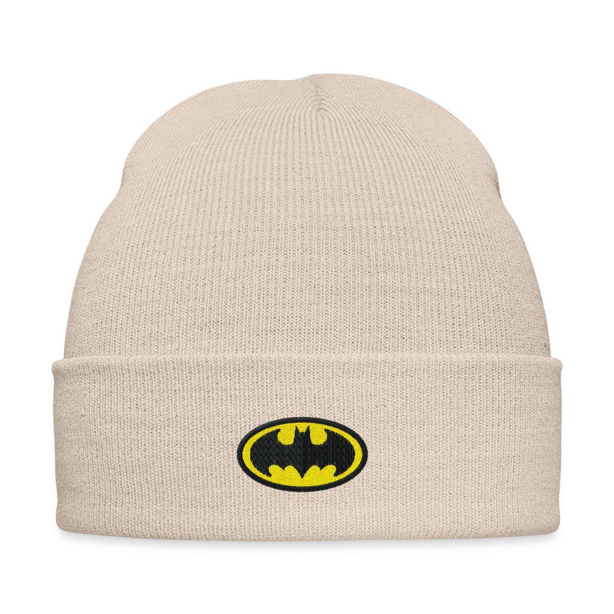Spreadshirt Beanie DC Comics Batman Original Logo Stick Wintermütze (1-St)