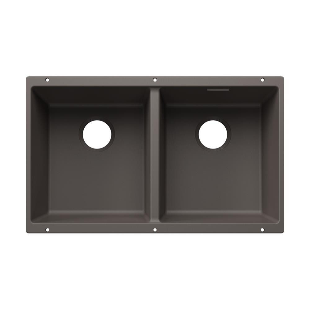 Blanco Granitspüle SUBLINE 350/350-U Silgranit, InFino, ohne Ab- und Überlaufgarnitur, vu, 75,5/460 cm