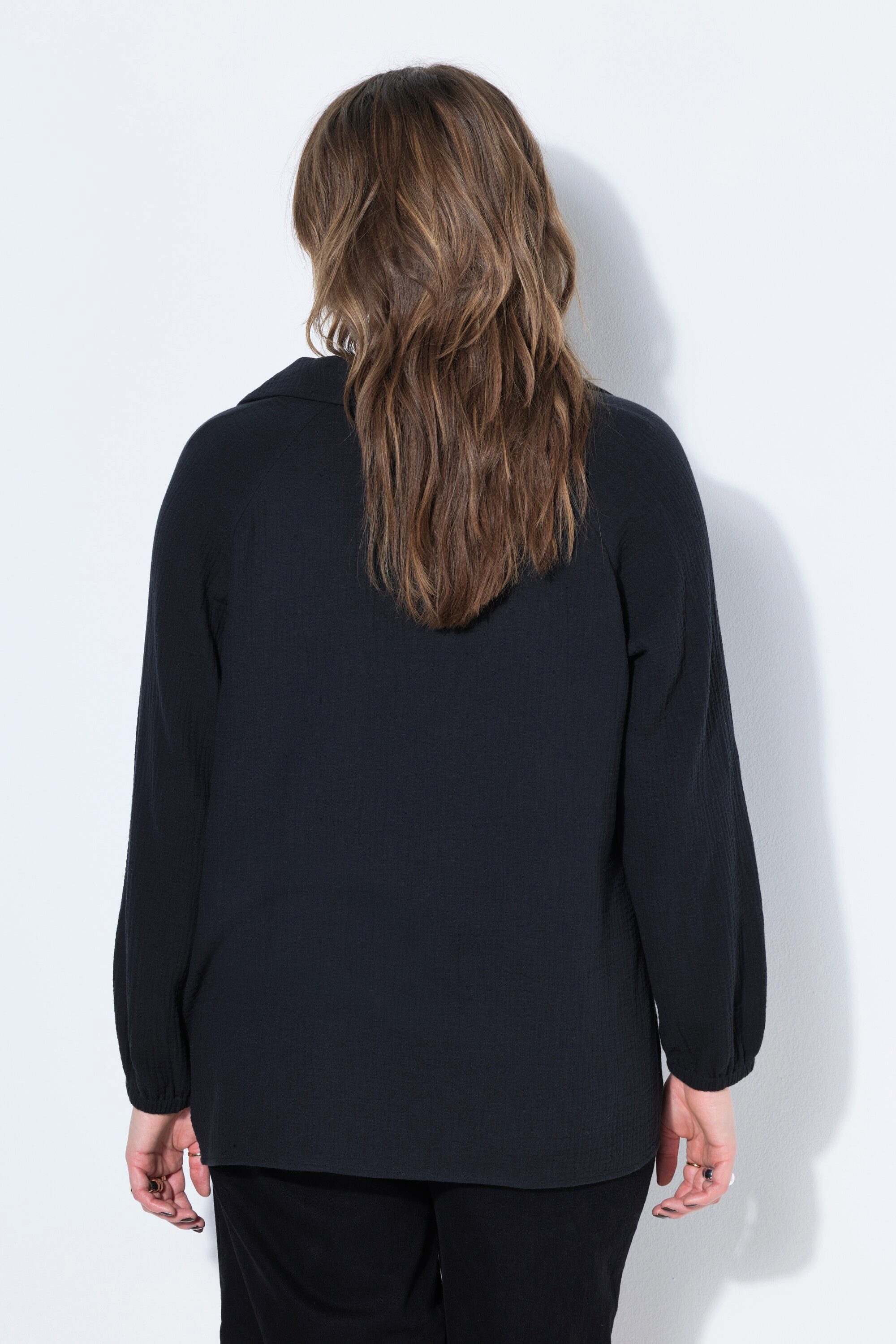 Studio Untold Tunika Musselin Tunika weiter Raglan-Langarm