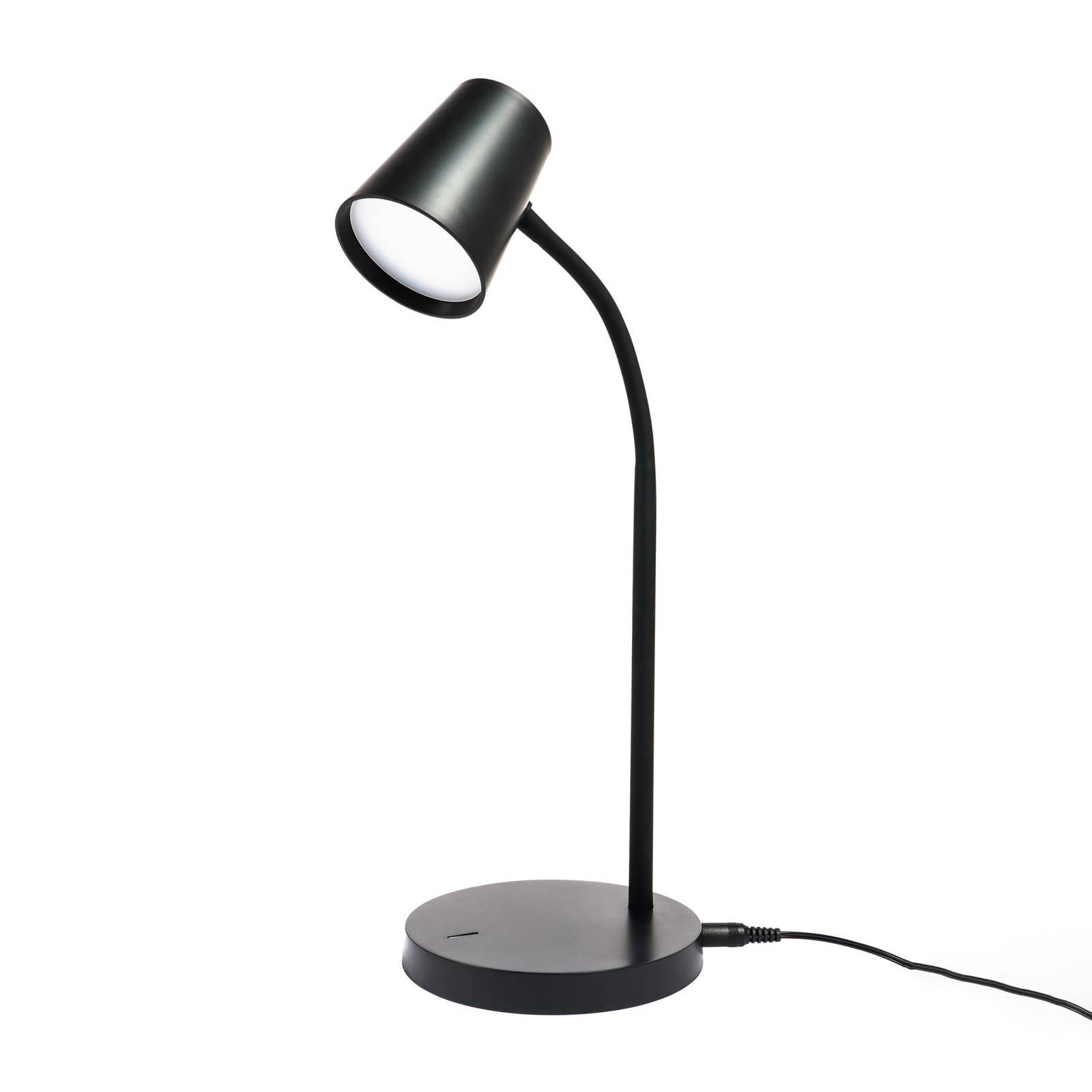 Lindby Schreibtischlampe Ailina, LED, Kunststoff Schwarz warmweiß IP20, 1 x 5 W LED, warmweiß