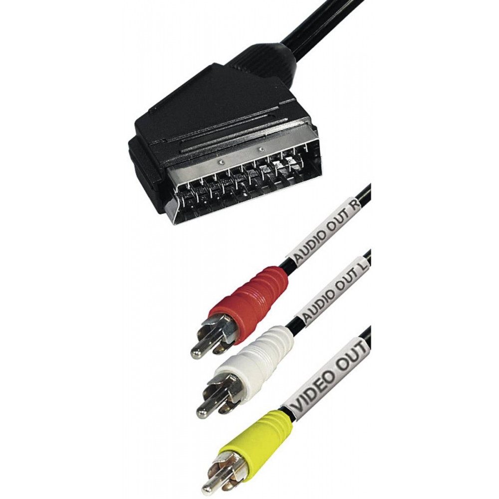 Transmedia Transmedia VM 11 SL Scart auf 3 x Cinchstecker Kabel. Elektro-Kabel, Scartstecker, Scartstecker auf 3 x Cinchstecker, Hohe Übertragungsqualität