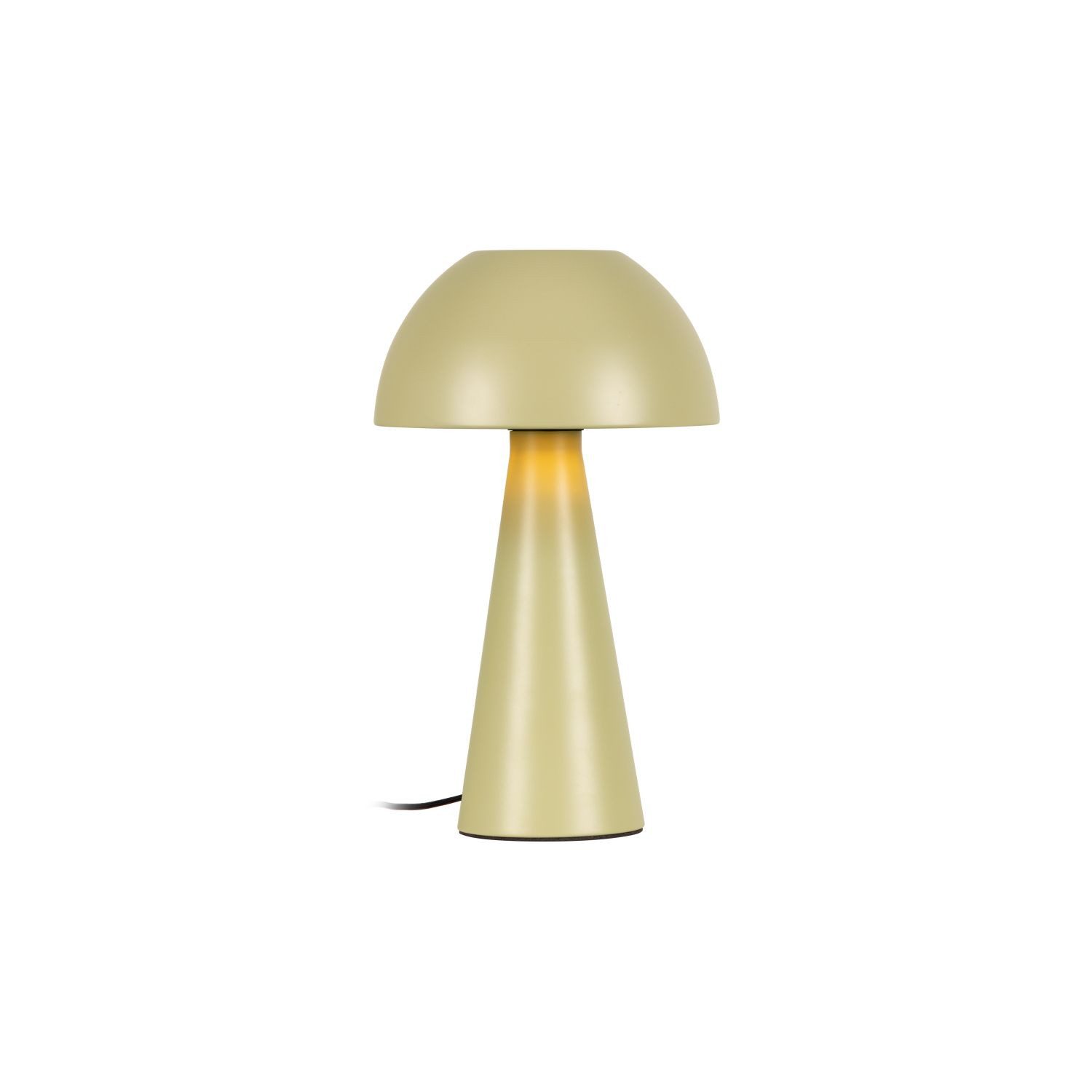 Licht-Erlebnisse Tischleuchte KLALU, ohne Leuchtmittel, Metall E27 Ø 20 cm rund 33 cm hoch Grün Retro