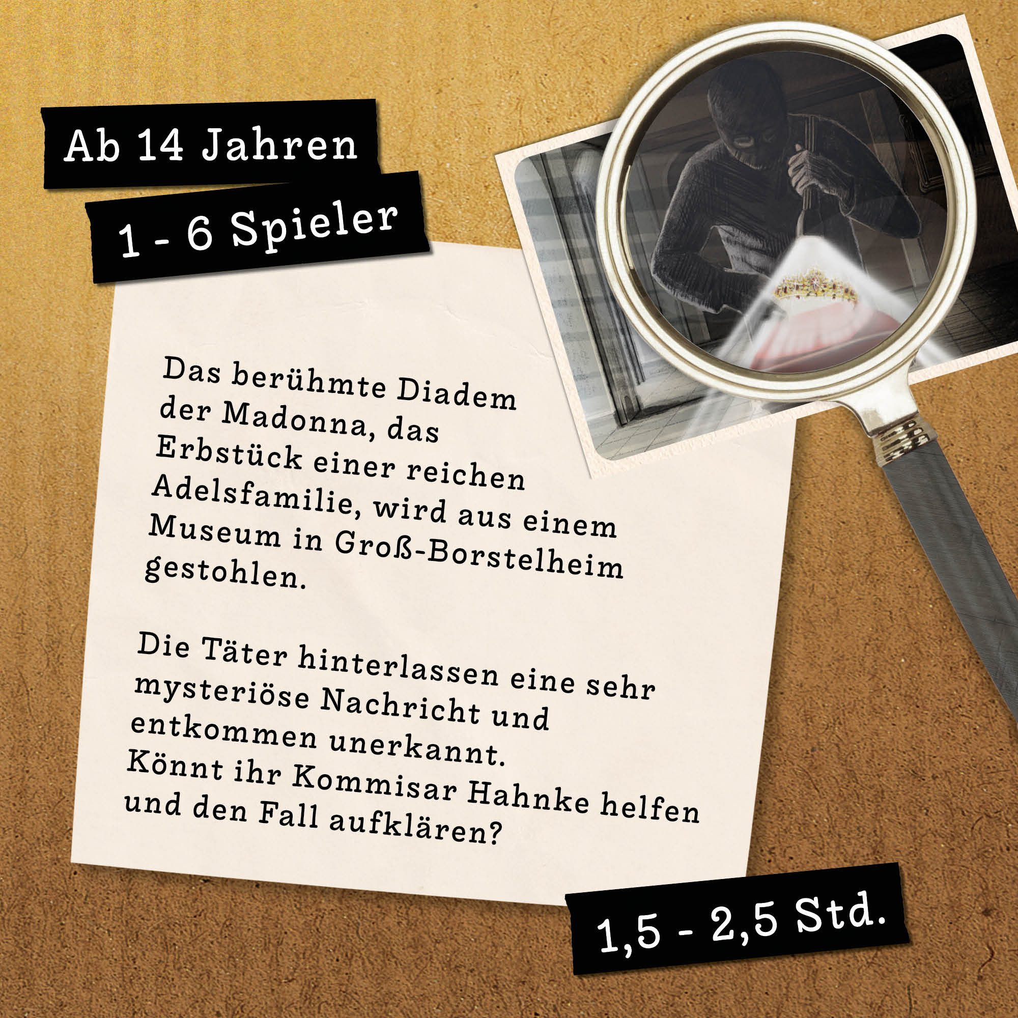 Hidden Games Tatort Spiel Das Diadem der Madonna, Krimispiel, Made in Germany