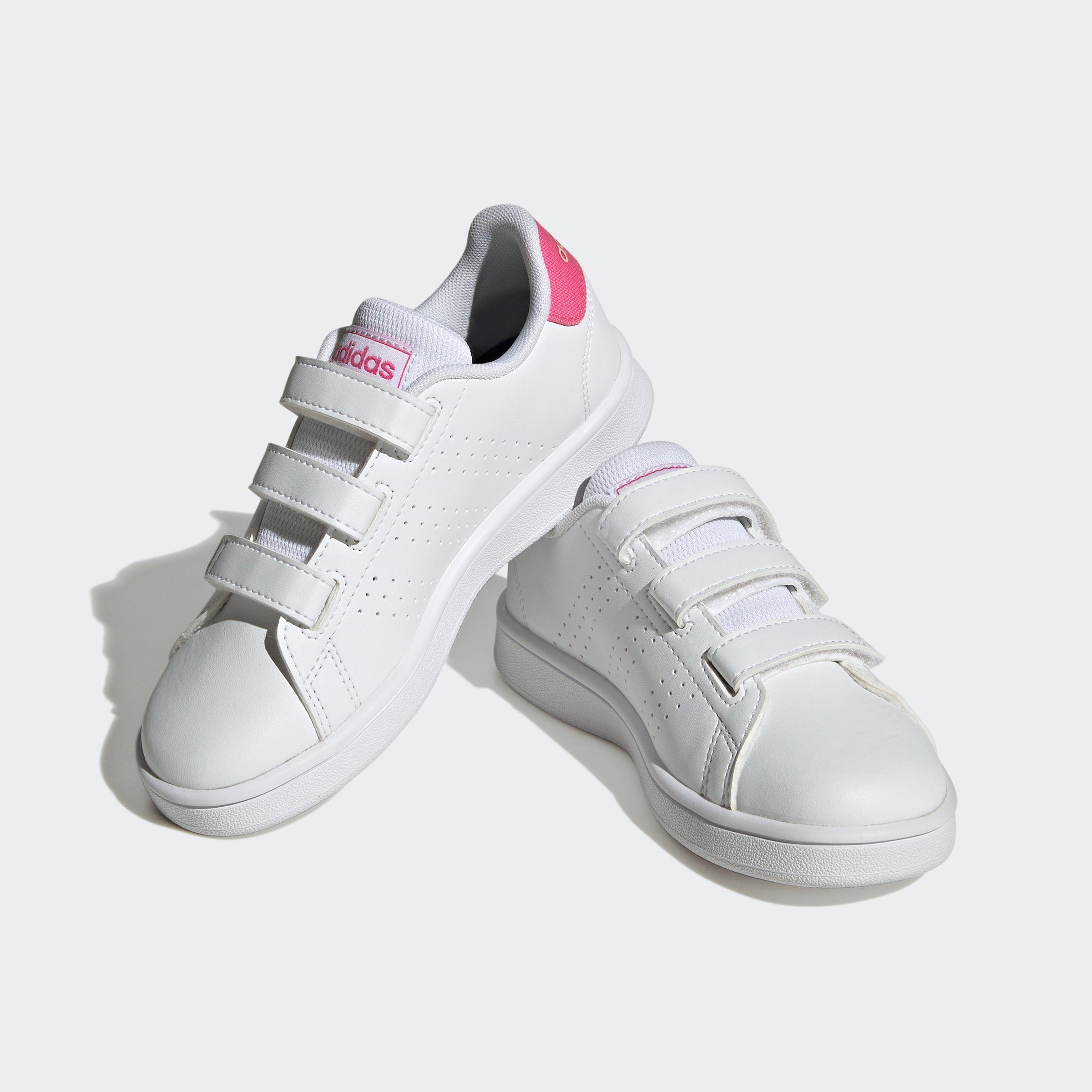 Sportswear Spuren / Cloud Smith / des den Stan Design ADVANTAGE Magenta Wonder Quartz LIFESTYLE COURT adidas White adidas HOOK-AND-LOOP Sneaker Pulse auf