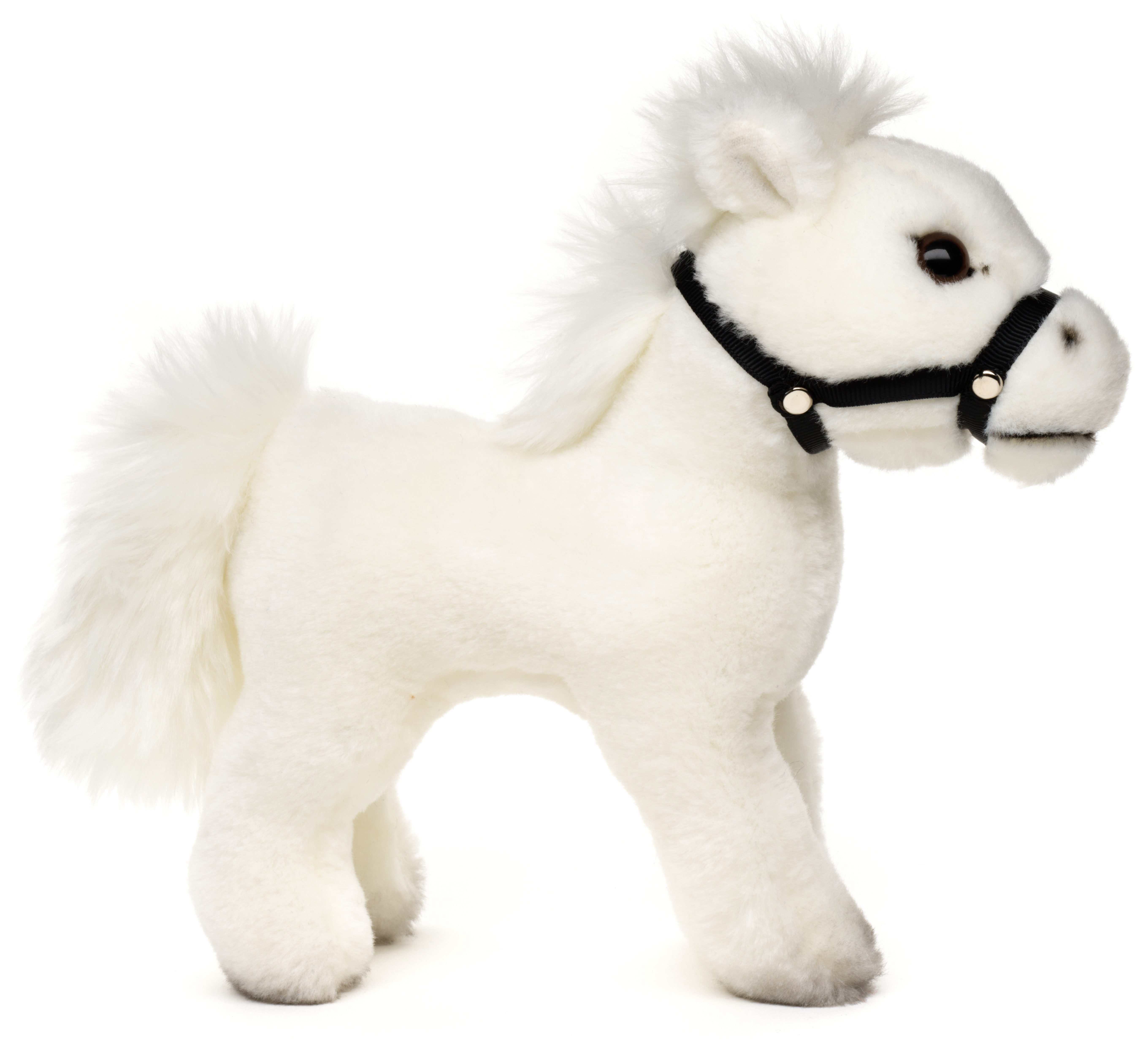 Uni-Toys Kuscheltier Pferd - mit/ohne Sattel und Steigbügel - 23 cm - Plüsch, Plüschtier, zu 100 % recyceltes Füllmaterial