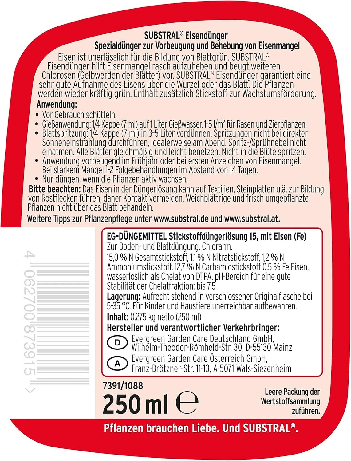 Evergreen Eisendünger Substral Eisendünger, Flüssigdünger gegen günstig online kaufen