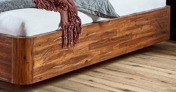 SAM® Holzbett Madeira, Schwebebett, Akazienholz lackiert, geschlossenes Kopfteil