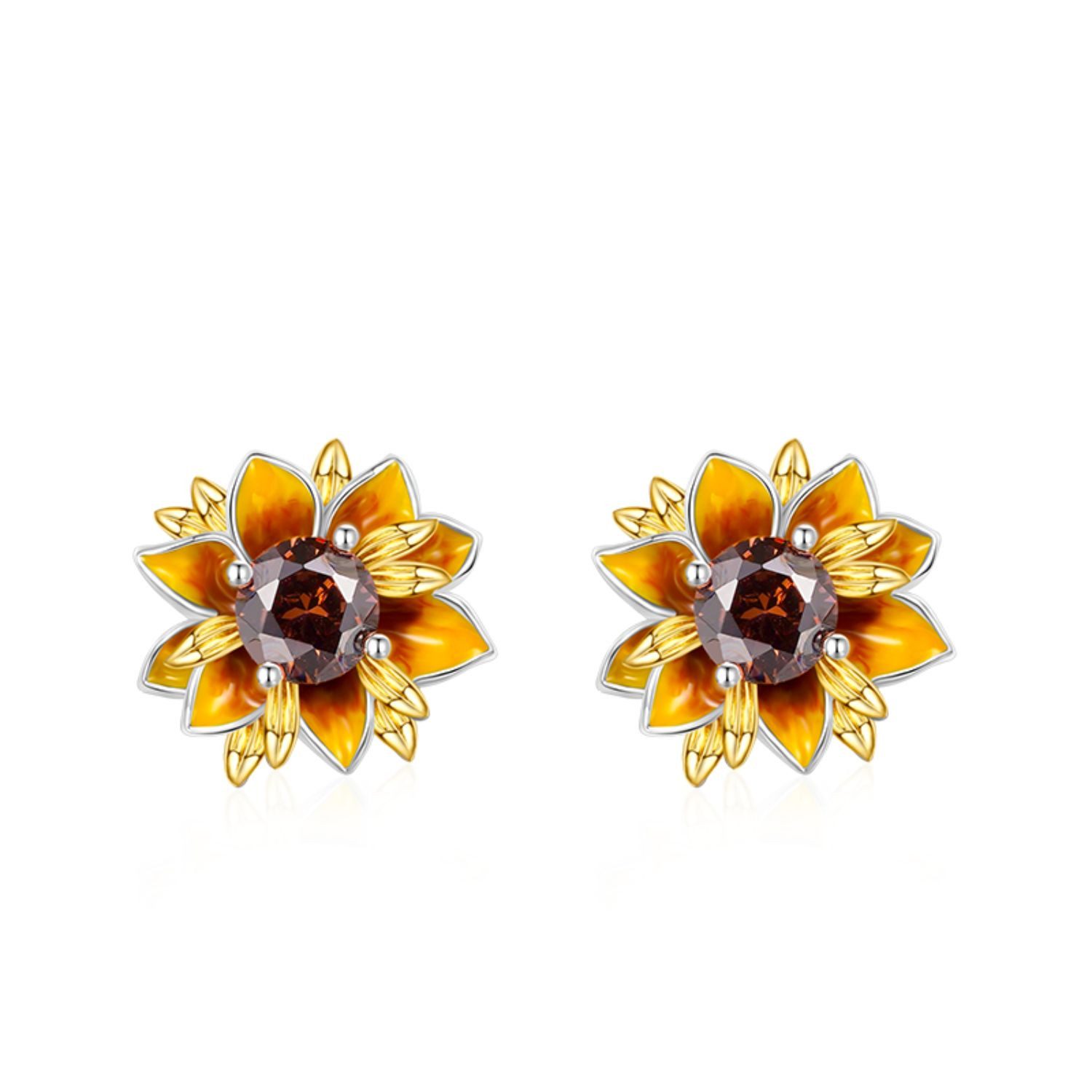 Ohrring-Set Gnoce Ohrstecker Sonnenblume HJE001